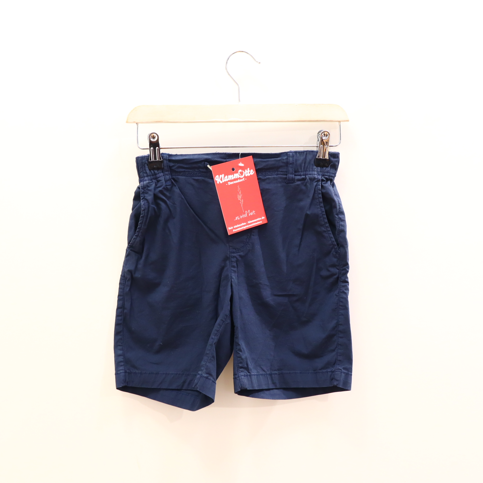 Hose 128 Short blau Gummibandzug/Kordelzug Baumwolle/Elasthan