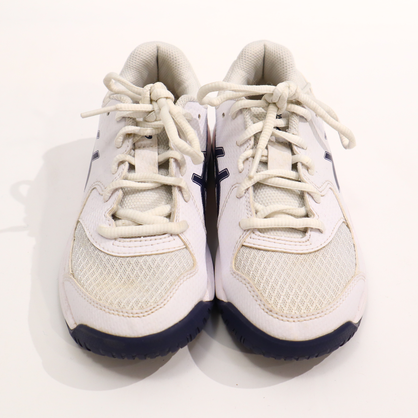 Sportschuh Asics 33.5 Hallenschuh weiß Schnürrschuh Mesh sehr gut