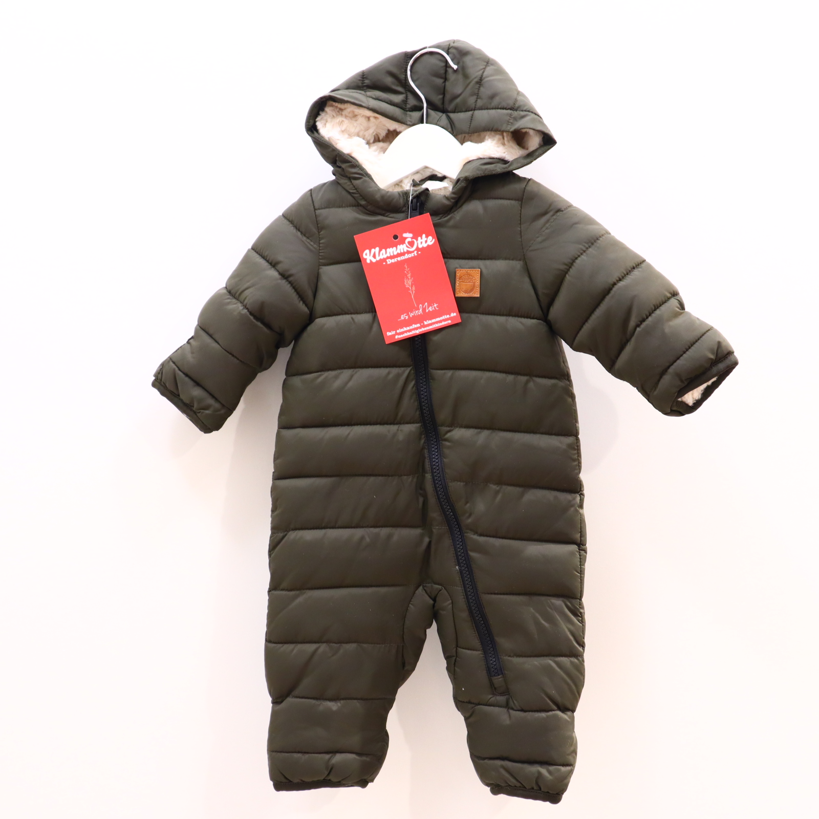 Jacken & Overalls H&M Schneeanzug 62 oliv Flauschfutter/Wendebündchen Applikation