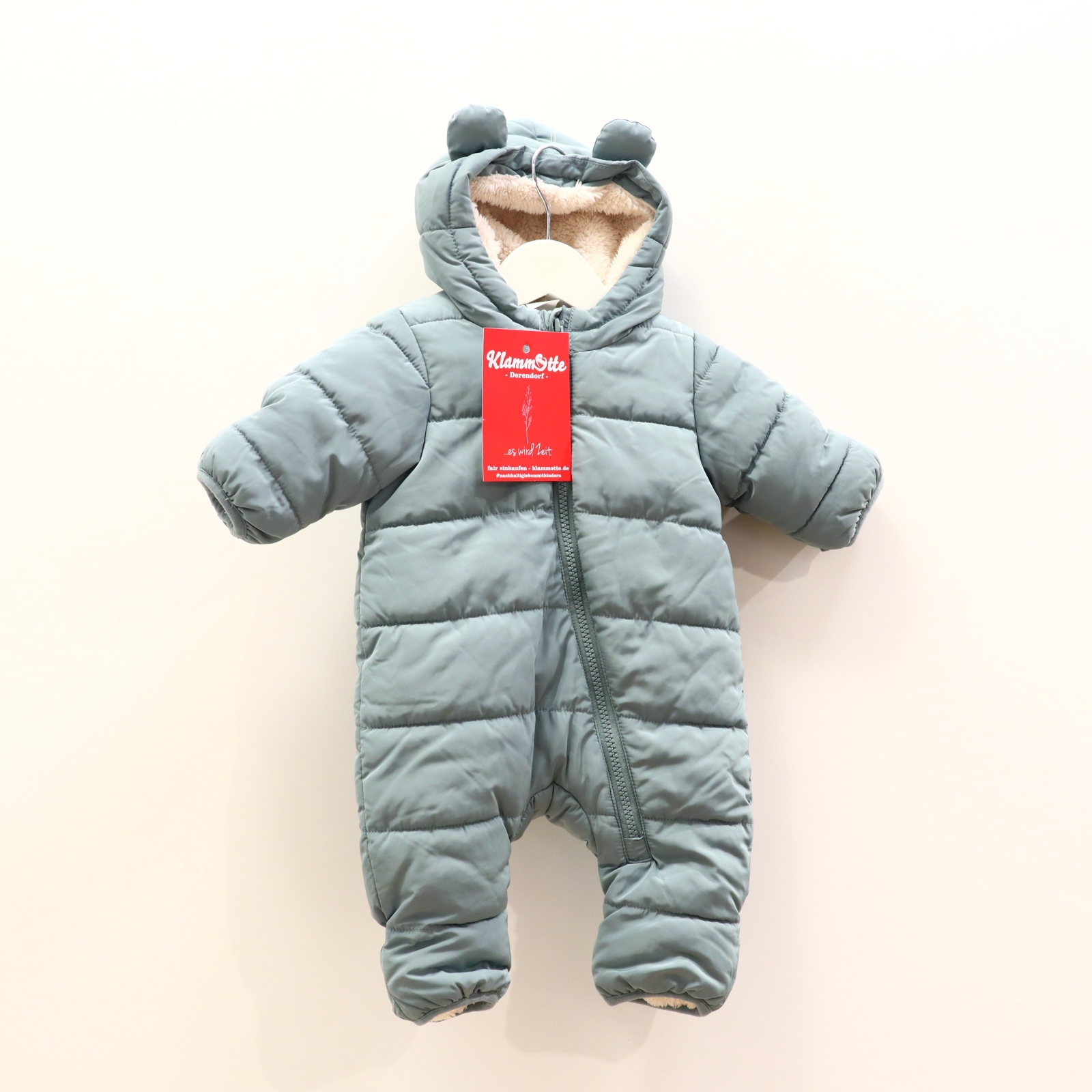 Jacken & Overalls H&M Schneeanzug 50 salbei Teddyfutter/Wendebündchen gesteppt Herbst/Winter