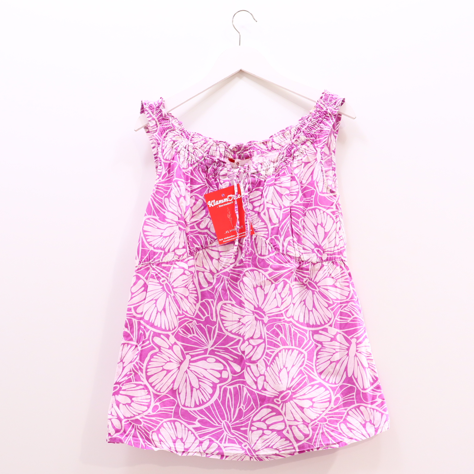 Shirt bellybutton 34 flieder/weiß Baumwolle Alloverprint/Blumen Top