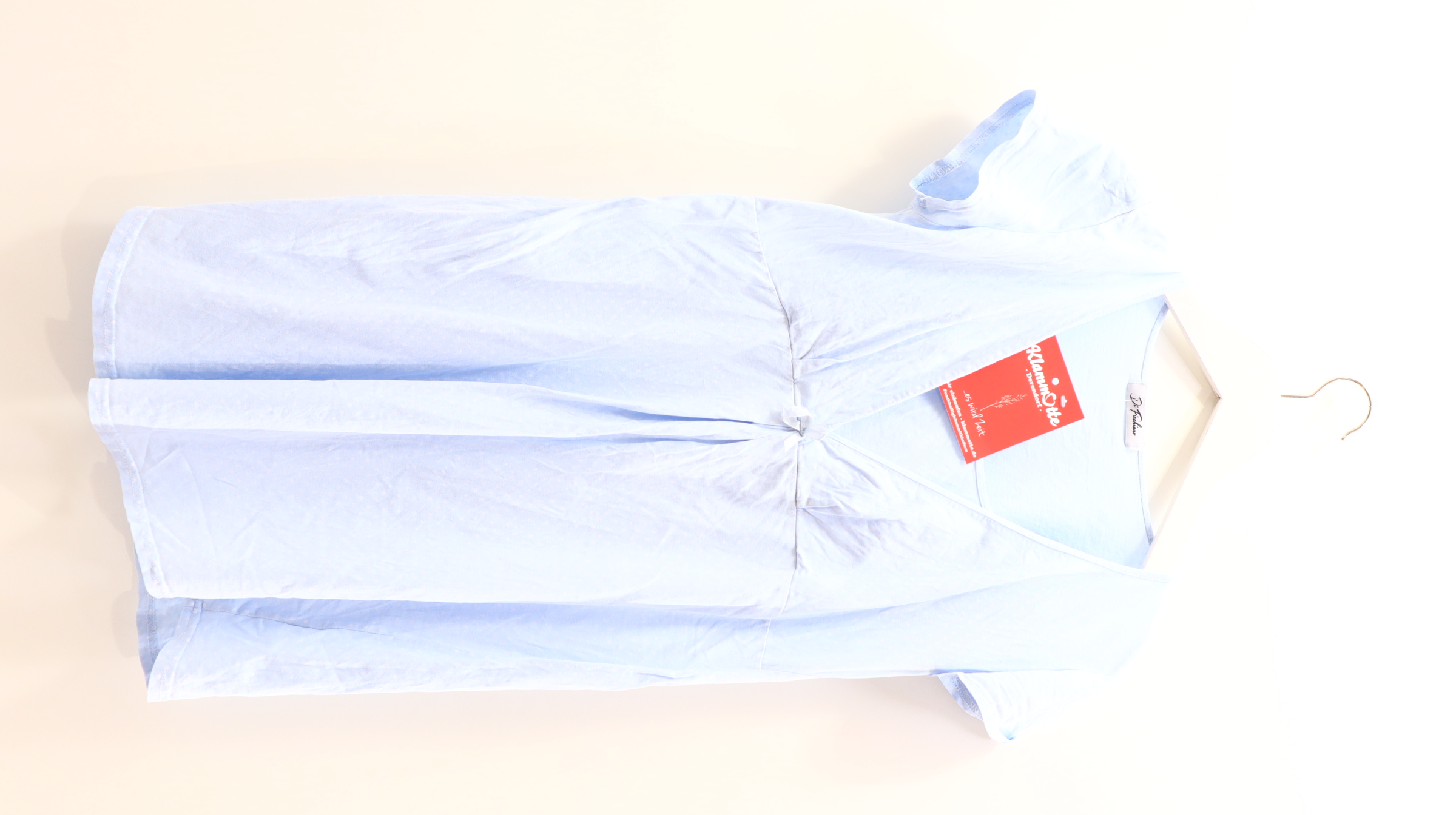 Schlafbekleidung Stillnachthemd Di Ficchiano M/38/40 Baumwolle hellblau/weiß gepunktet