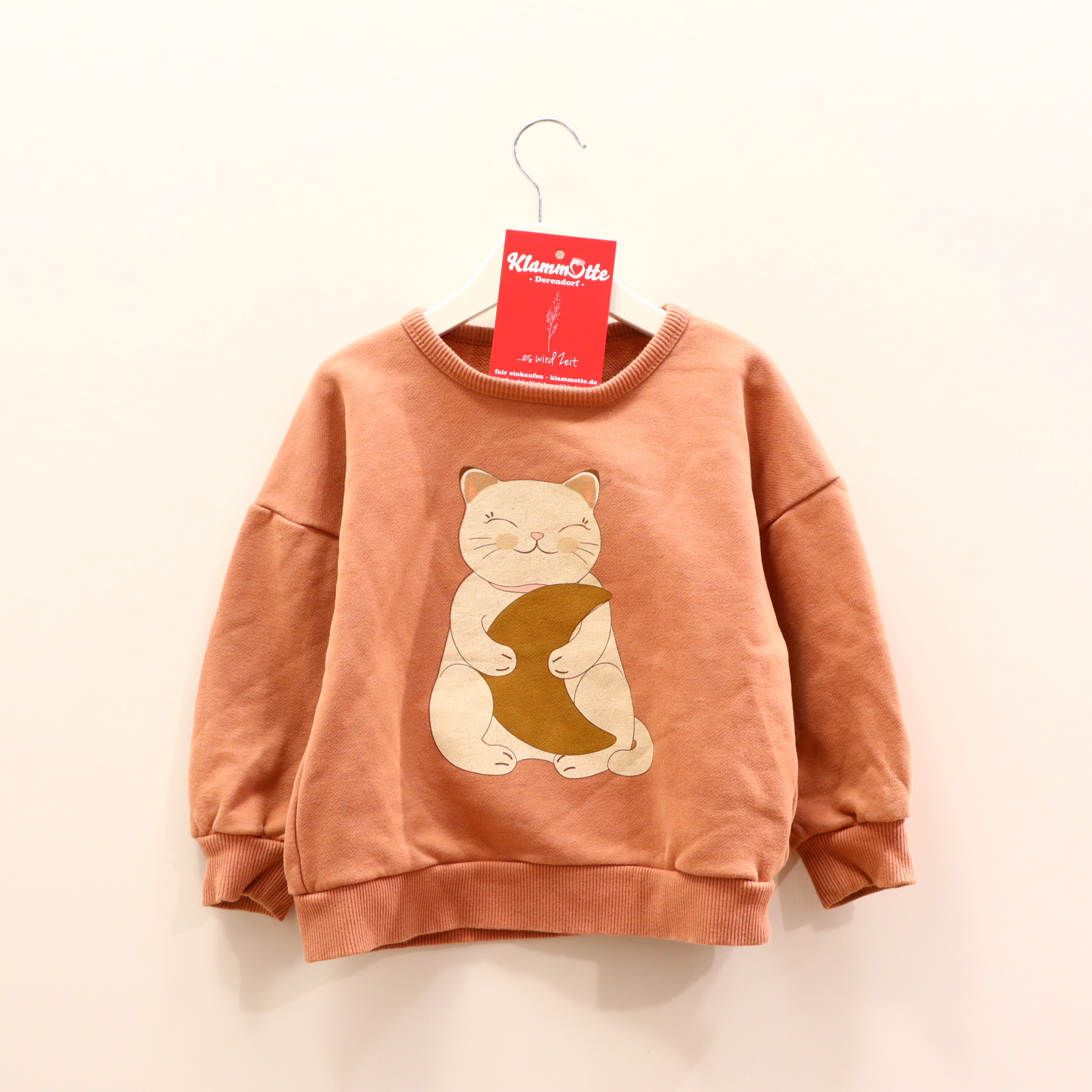Oberteil kongez slojd 104 kakao Print Sweatshirt Biobaumwolle/Polyester ganz kl. Fleck