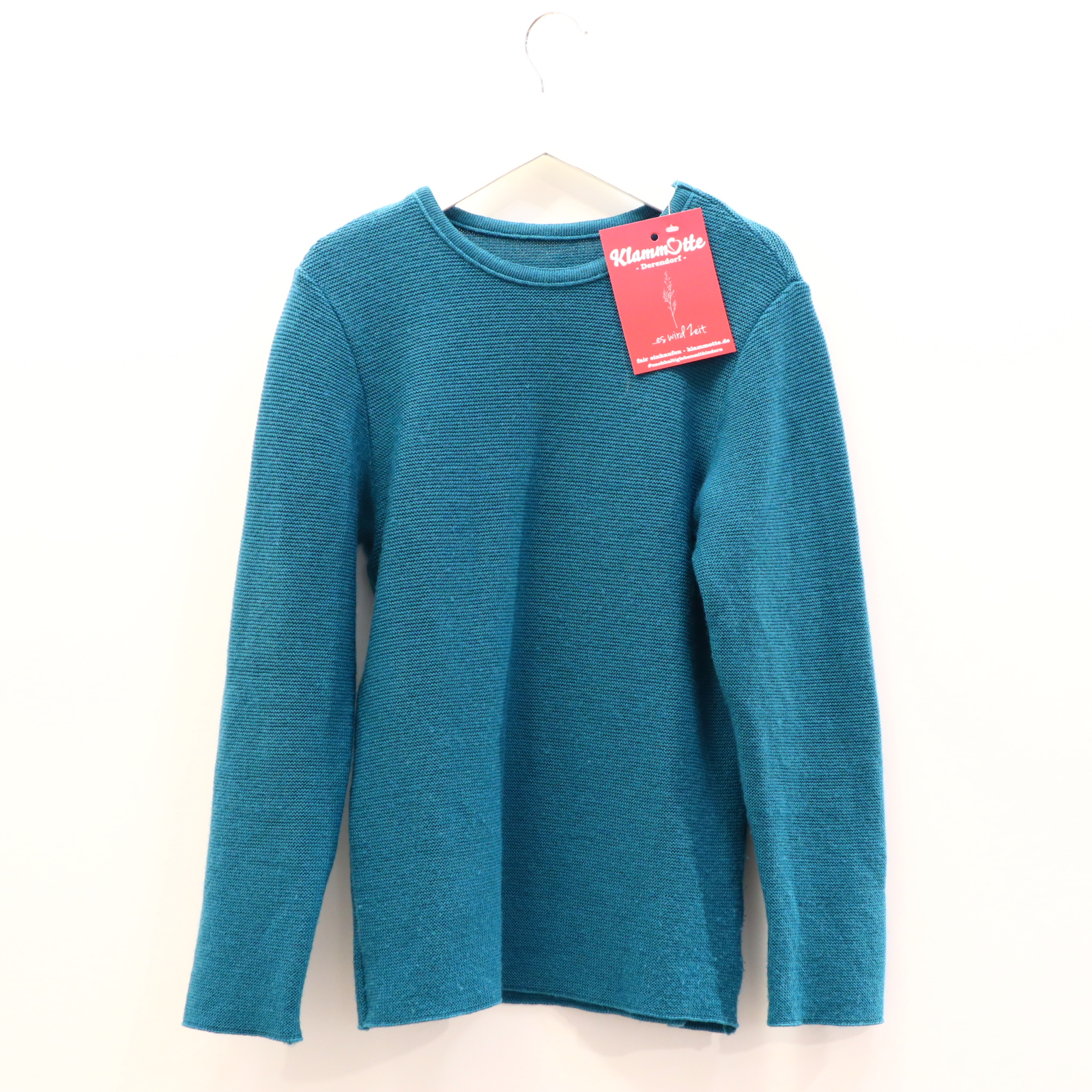 Oberteil disana 134/140 grün Strickpullover Schurwolle