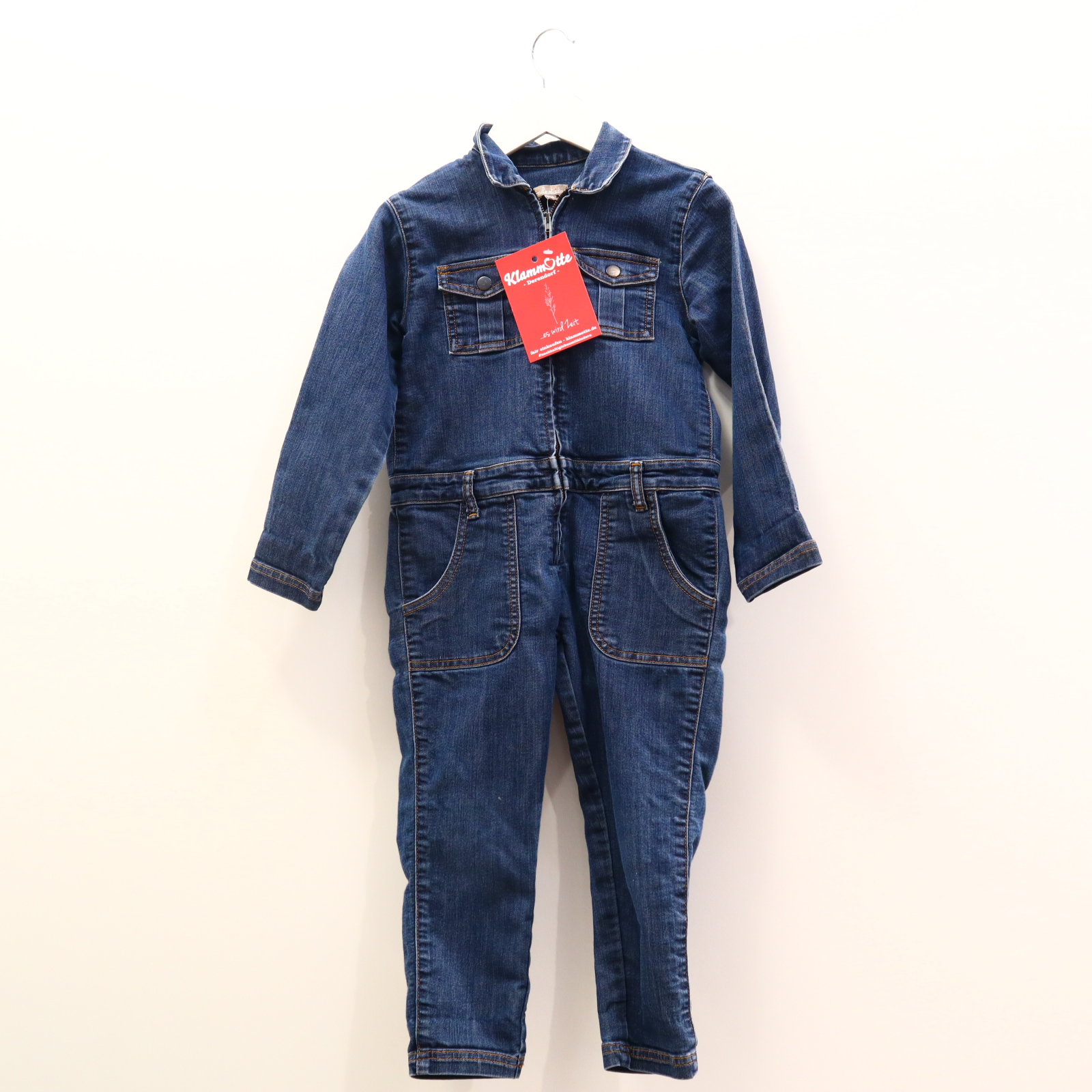 Kleider & Röcke emile et ida Jumpsuit 116 blau denim Reißverschluß