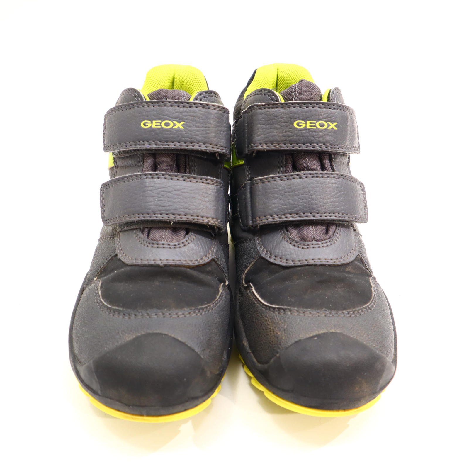 Halbschuhe GEOX Klett/Mid 35 grau/grün waterproof leichte gleichmäßige Ablaufspuren