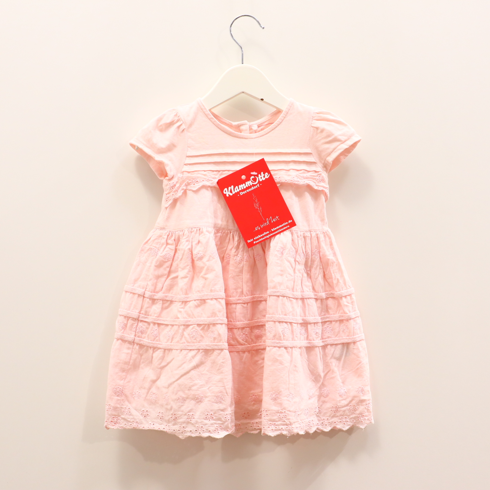 Kleider & Röcke next 80 rosa Volants/Spitze Baumwollkleid Baumwolle