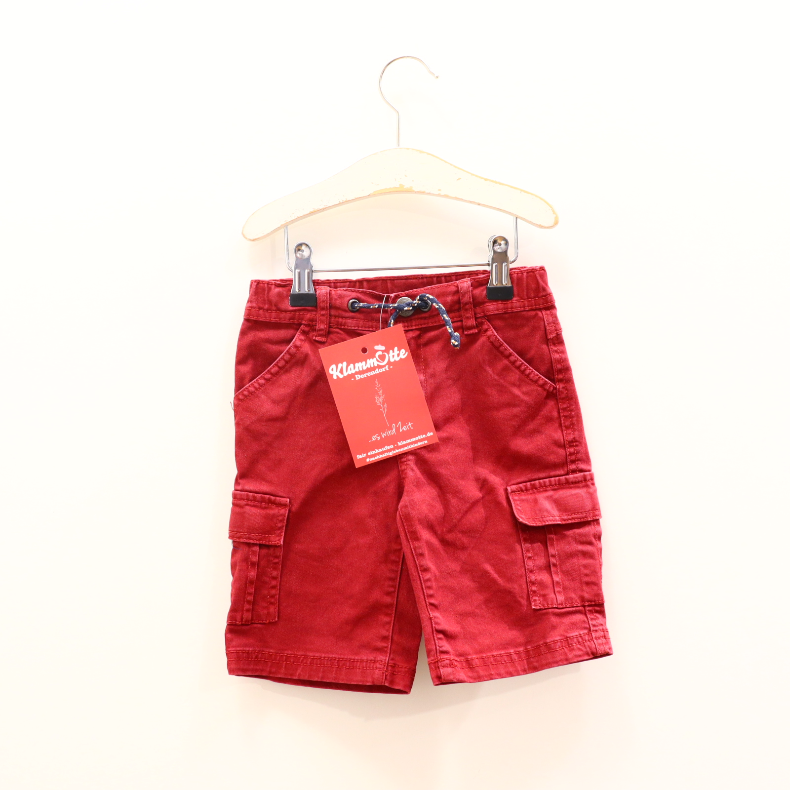 Hose Jako-O 110 Cargo/Short rot Reißverschluß/Schiebeknopf/verstellb. Bund Baumwolle/Elasthan