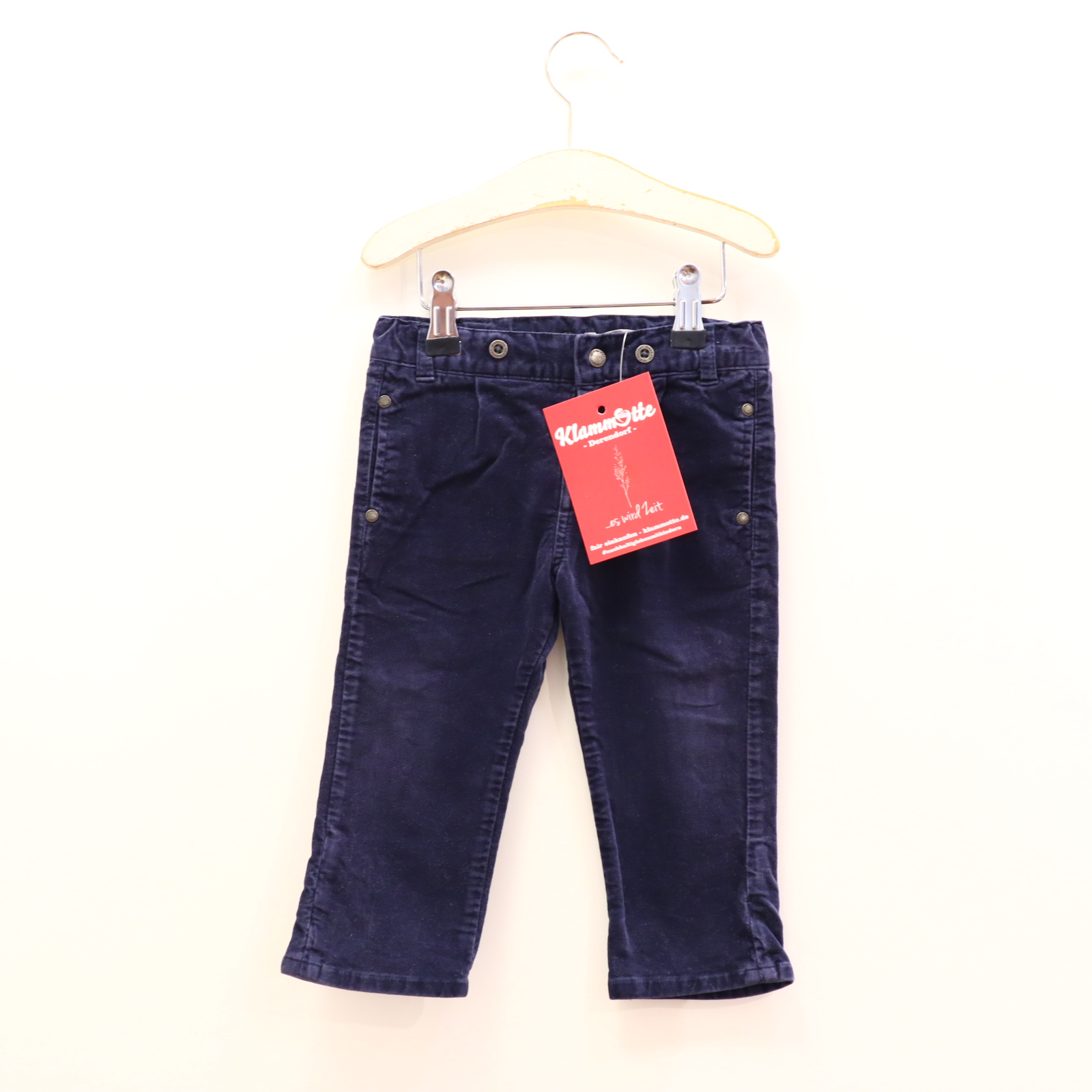 Hosen & Strampler VertBaudet 80 blau Hose Samt Druckknopf/verstellb. Bund für Hosenträger!