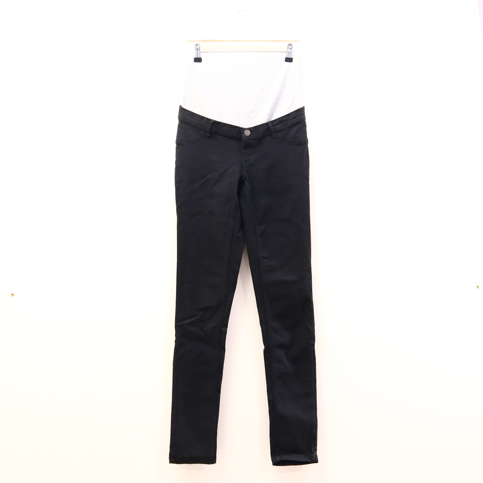 Hose mamalicious M/38/40 Jeans Skinny schwarz denim High rib