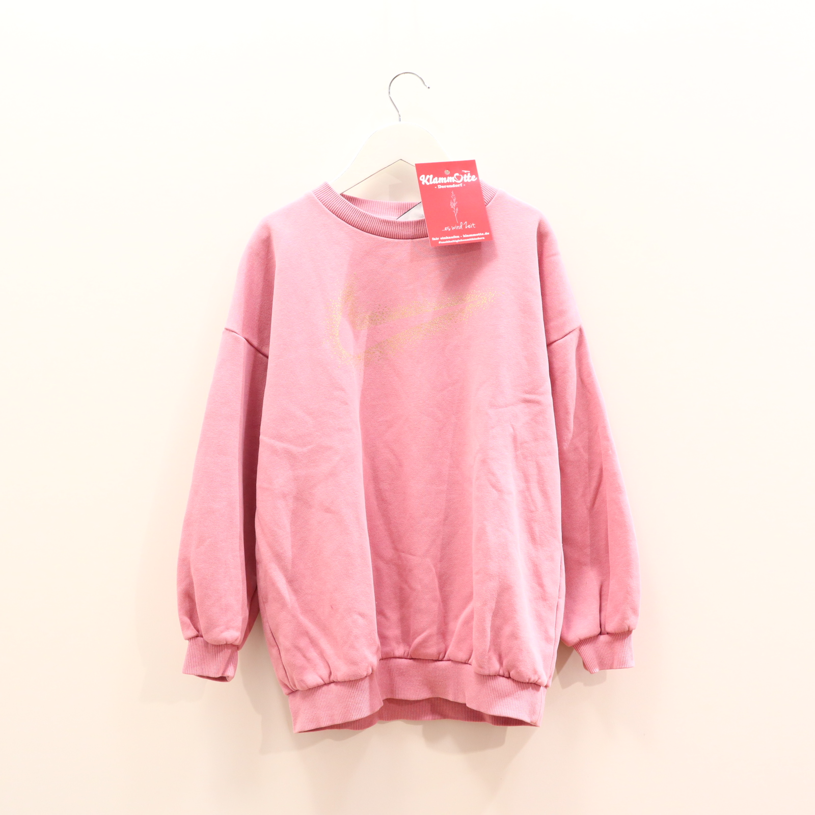Oberteil NIKE 134/140/146 rosa Logo/Print Sweatshirt Baumwolle/Polyester