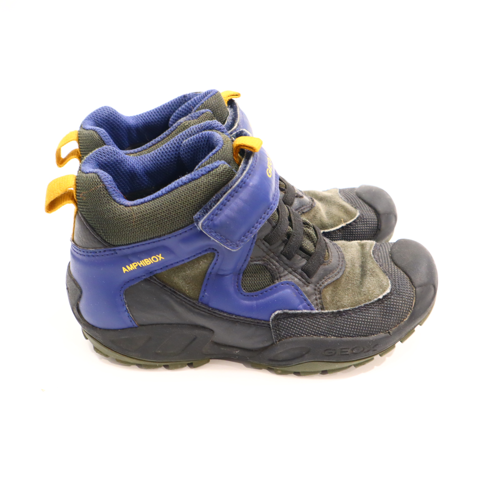 Halbschuhe GEOX Boots/Klett 30 blau/grau/schwarz AMPHIBIOX Herbst/Übergang leichte gleichmäßige Ablaufspuren