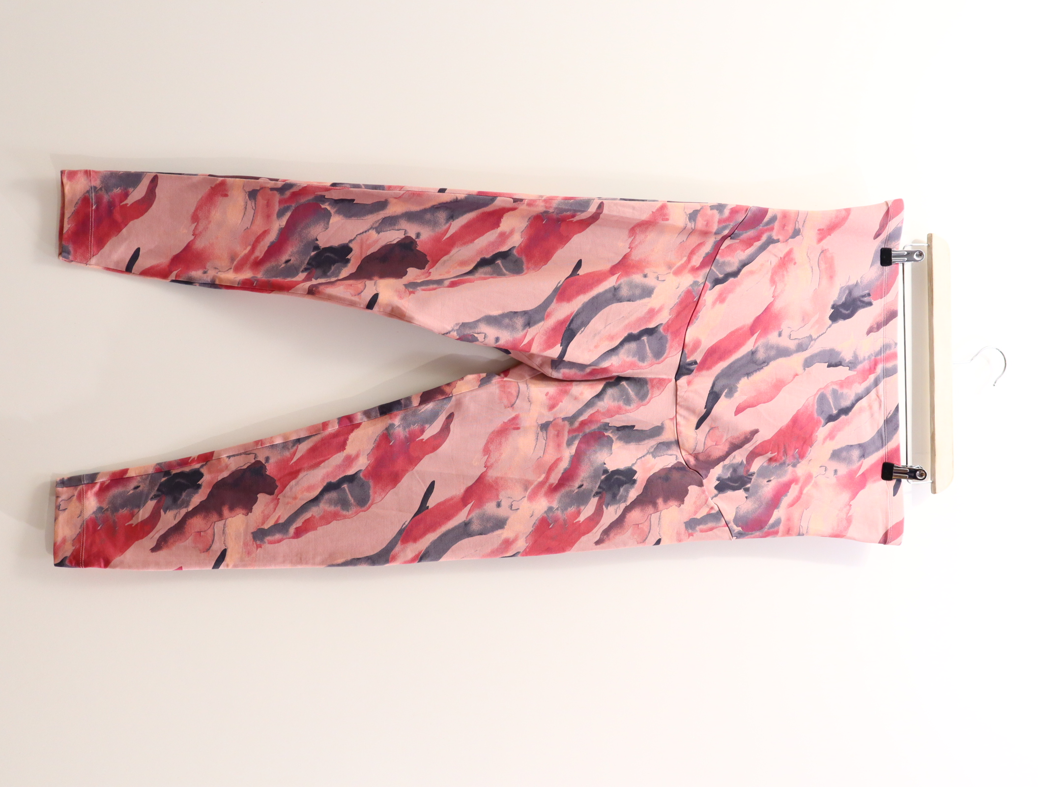 Hose C&A L/42/44 Sporttight rosa Alloverprint/Blumen Elastan/Polyamid High rib