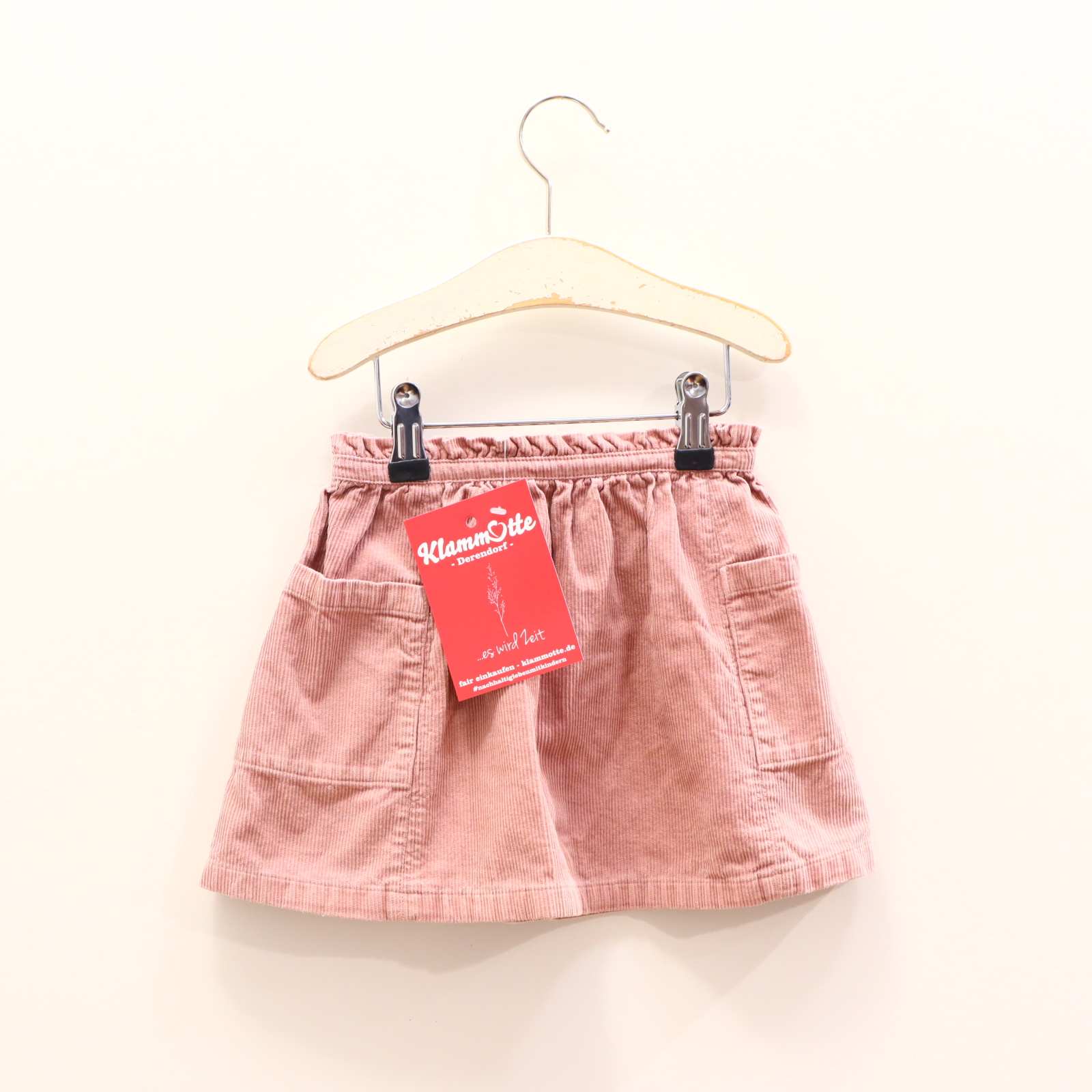 Kleider & Röcke NEXT Cordrock 92 rosa Baumwolle/Cord Gummibandzug