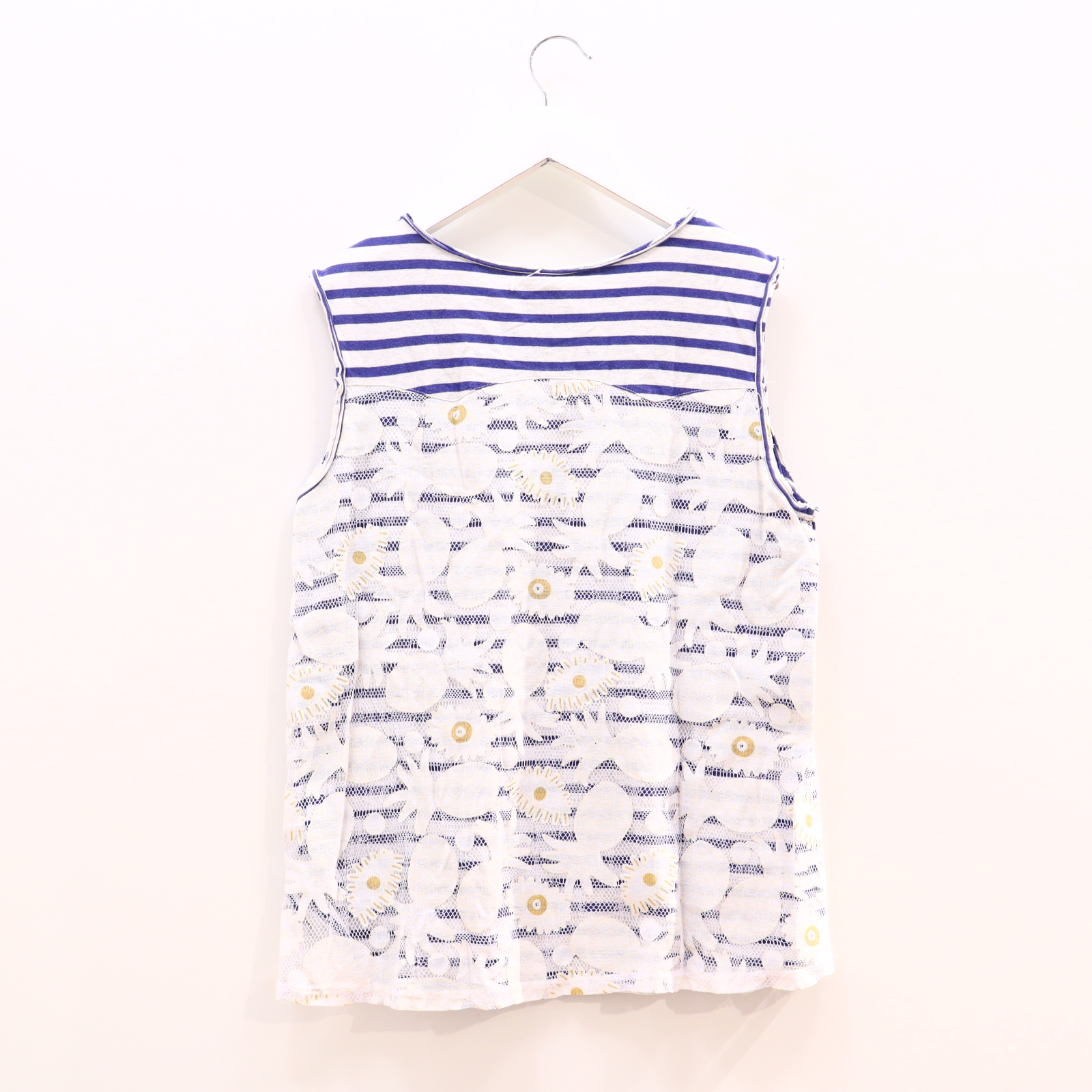 Oberteil SCOTCH & SODA 164 blau/grau Animalprint ärmellos/Shirt Baumwolle