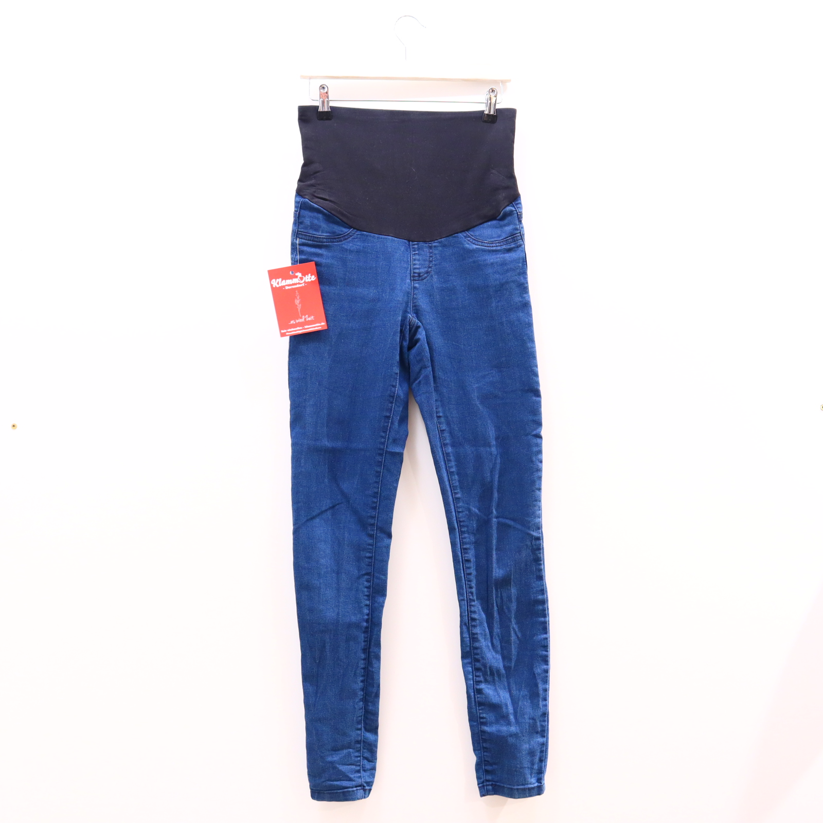 Hose mamalicious S/36 Jeans/Jeggings blau denim High rib
