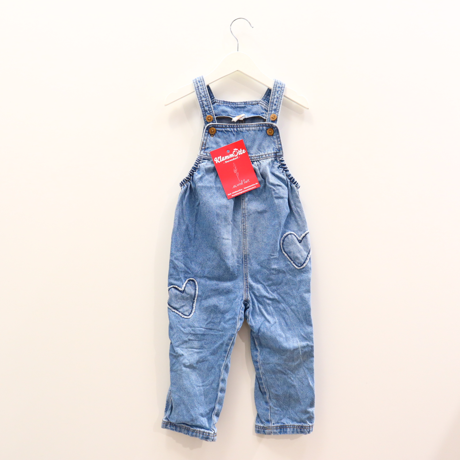 Hose HEMA Jeans/Latz 92 blau Applikation Denim
