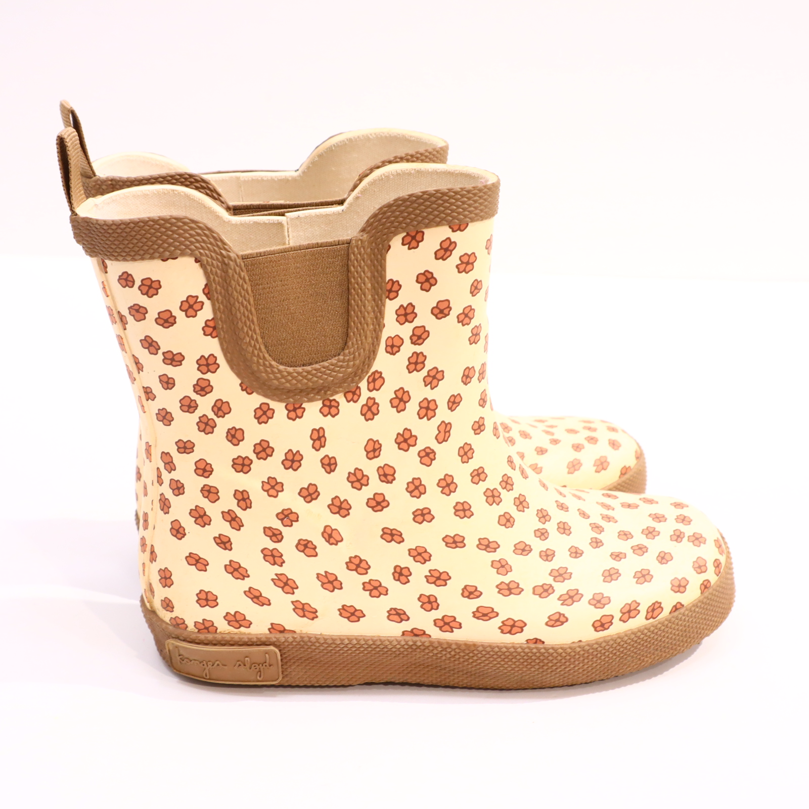 Gummistiefel konges slojd halbschaft 30 creme/karamell Blumen