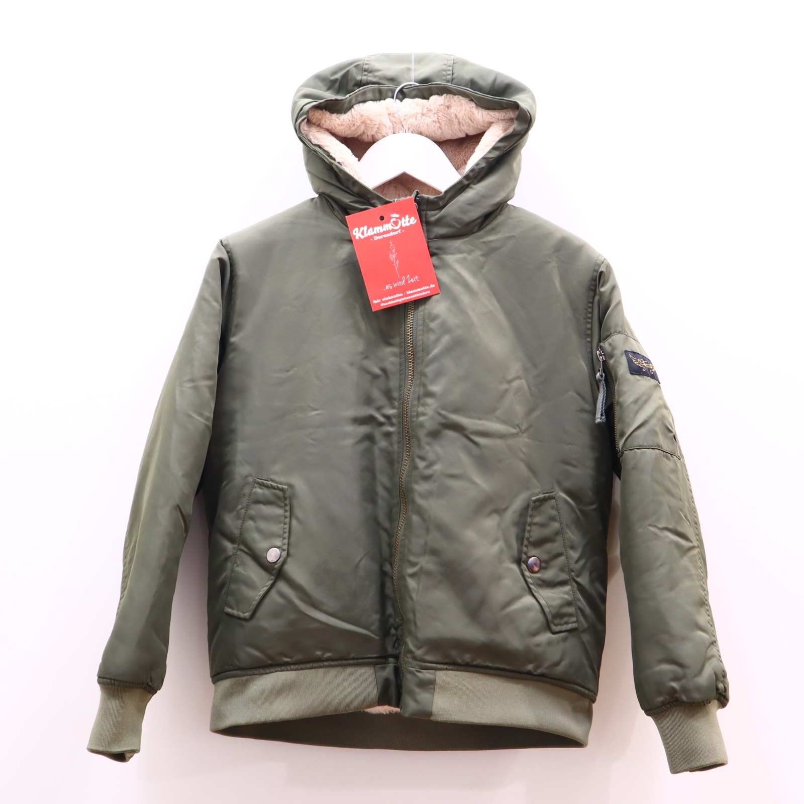Jacke Finger in the nose Blouson/Bomberjacke 152/158 Herbst/Winter gefüttert/Teddyfutter kl. Gebrauchsspuren