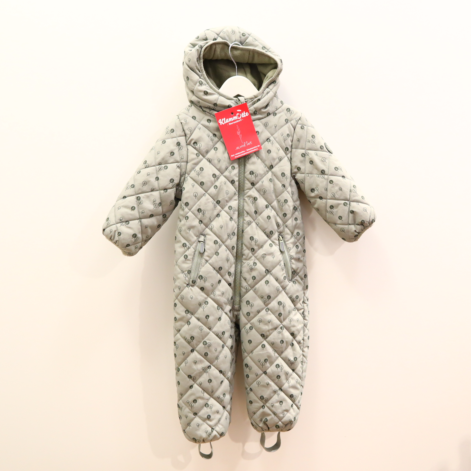 Jacken & Overalls Topolino Schneeanzug 80/86 grün Fleecefutter Allover Print/gesteppt