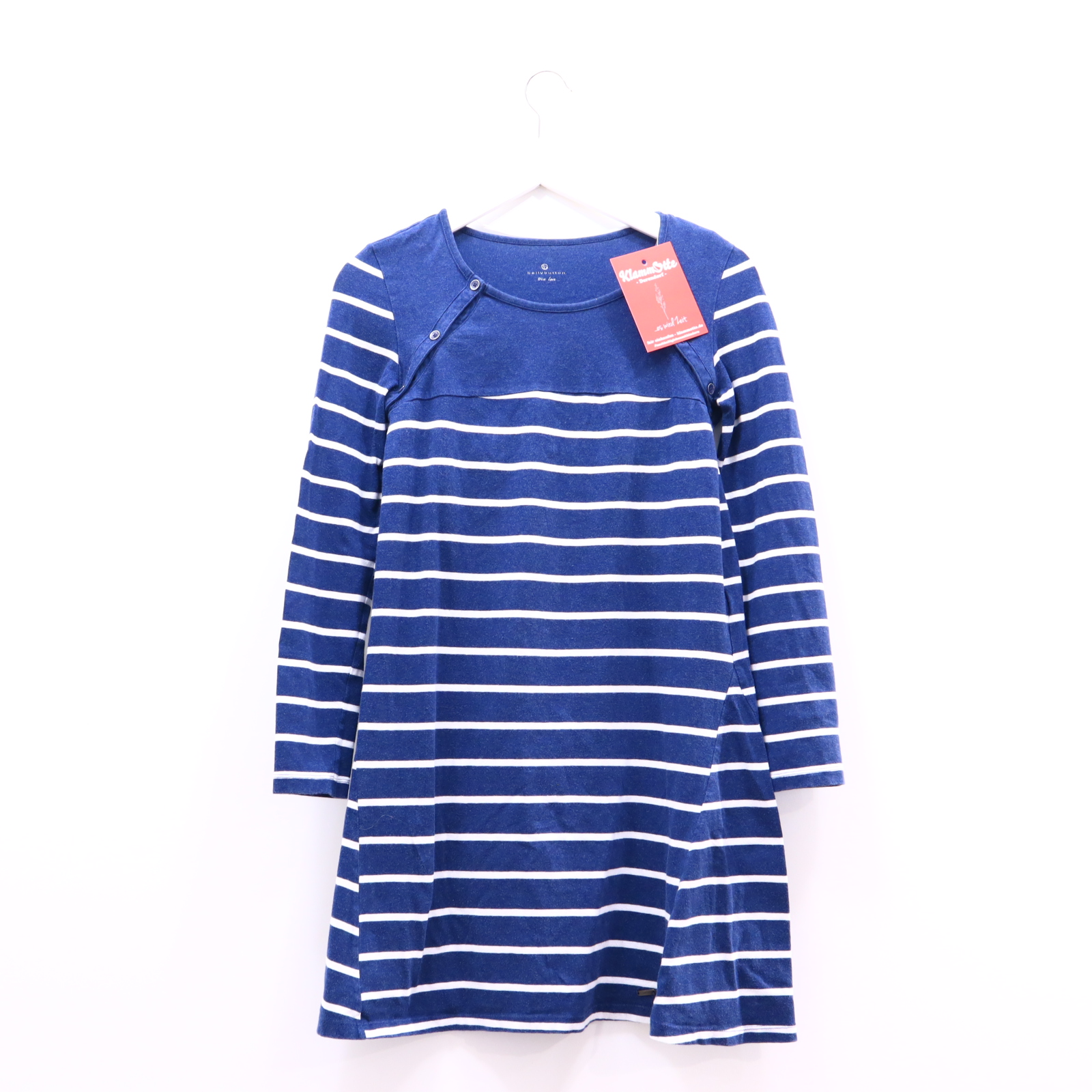 Kleider & Röcke bellybutton Jerseykleid/Stillkleid M/38/40 blau/weiß gestreift Baumwolle/Elasthan leicht blass