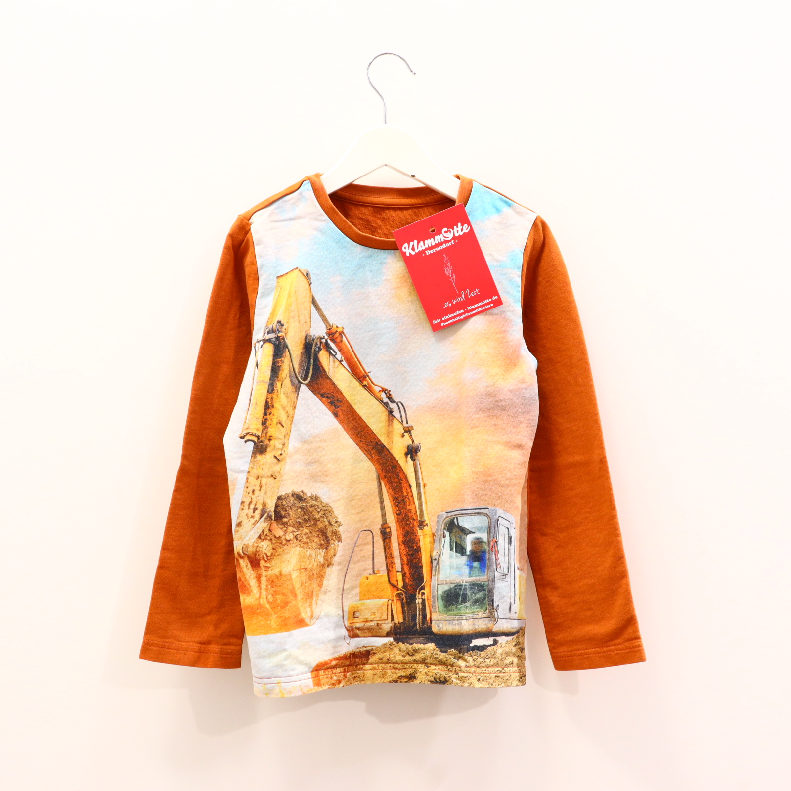 Oberteil Jako-O Gr. 128/Gr. 134 Sweatshirt karamell Baumwolle Alloverprint