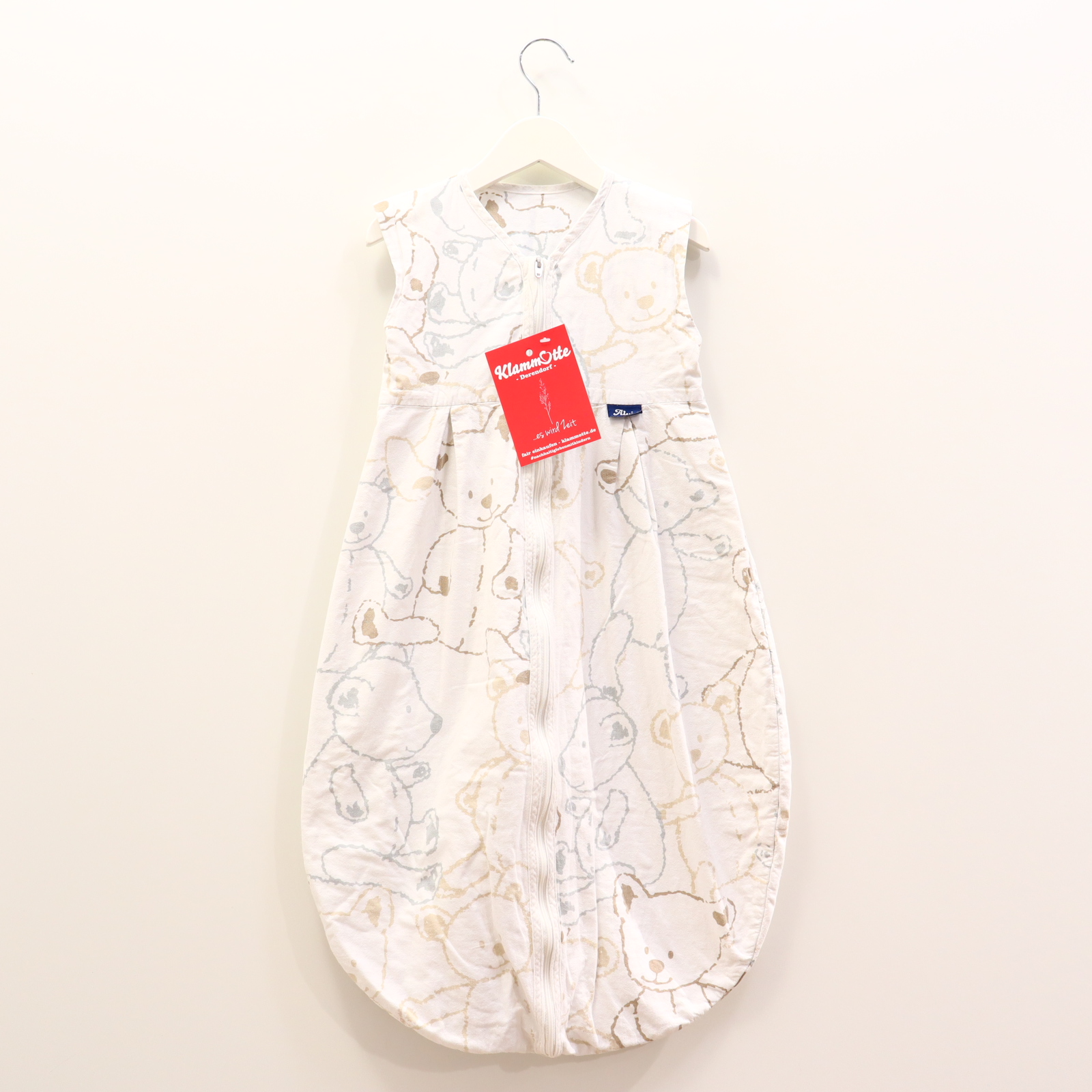 Schlafsack Alvi 80cm weiß Alloverprint Baumwolle/Molton Sommer/0.5 TOG