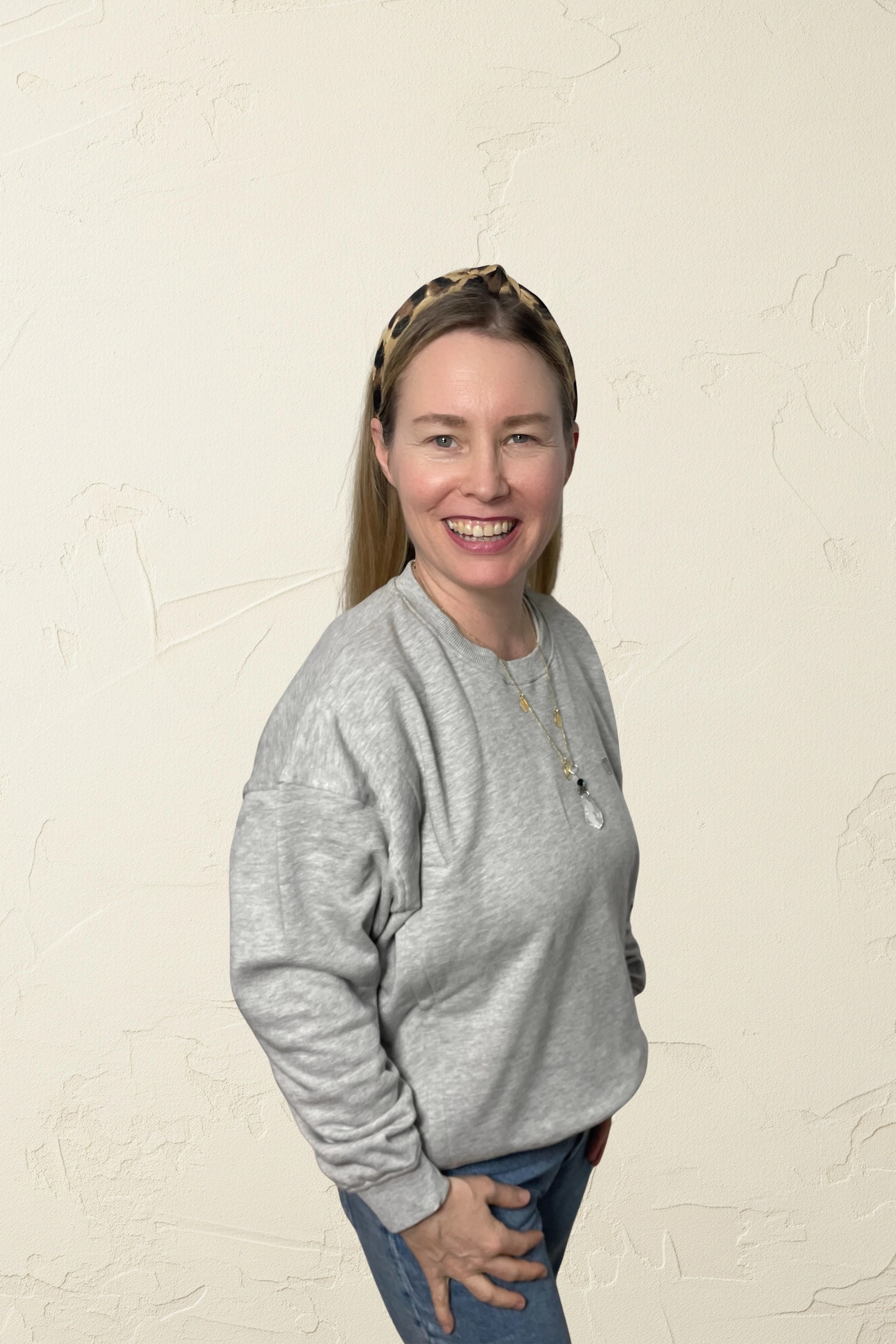 Pullover cléo & tonie Stillmode/Sweatshirt L 42/44 grau melange/Stickerei Baumwolle/Viskose NEU!