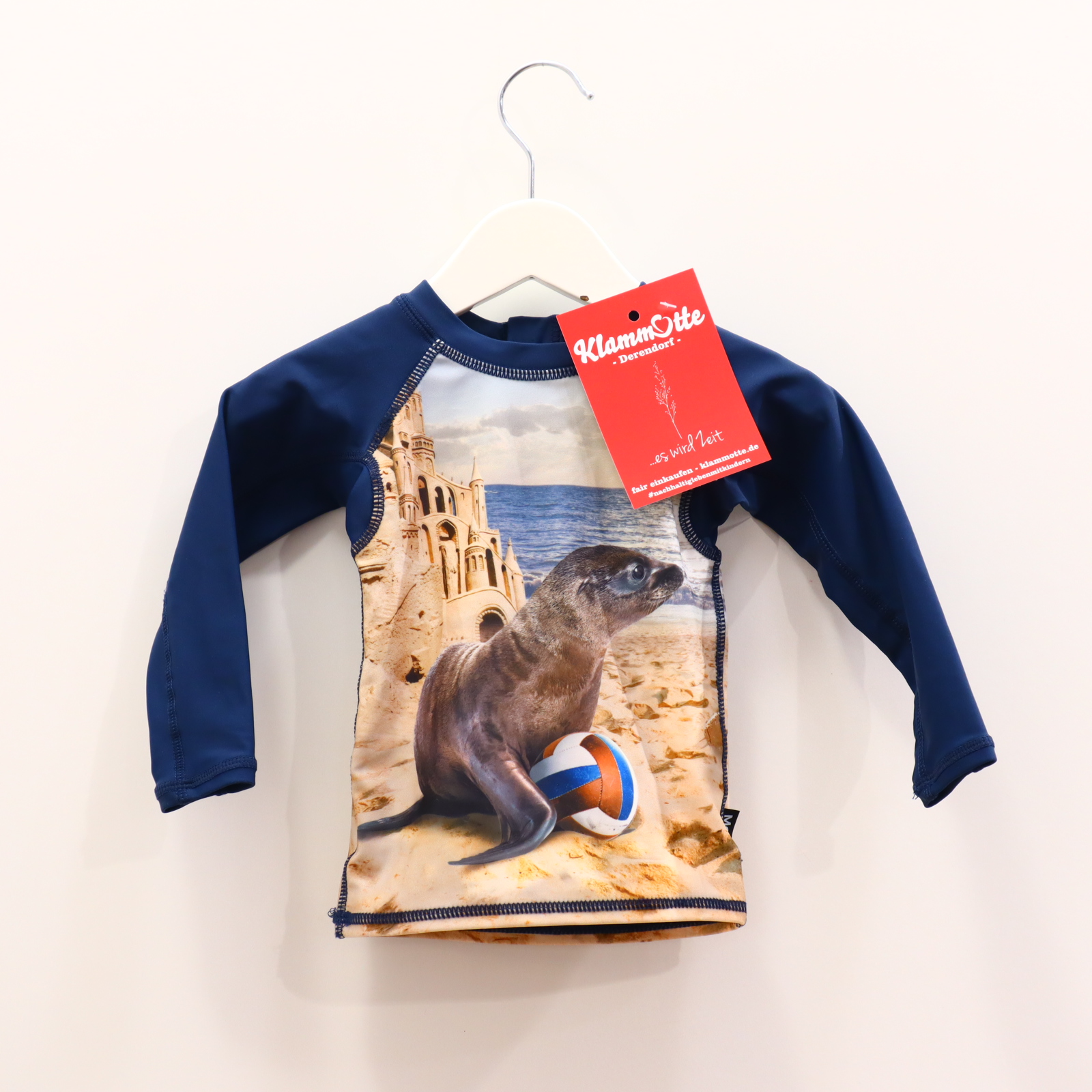 Bademode molo Gr. 74/Gr. 80 blau Alloverprint langarm/UV-Shirt