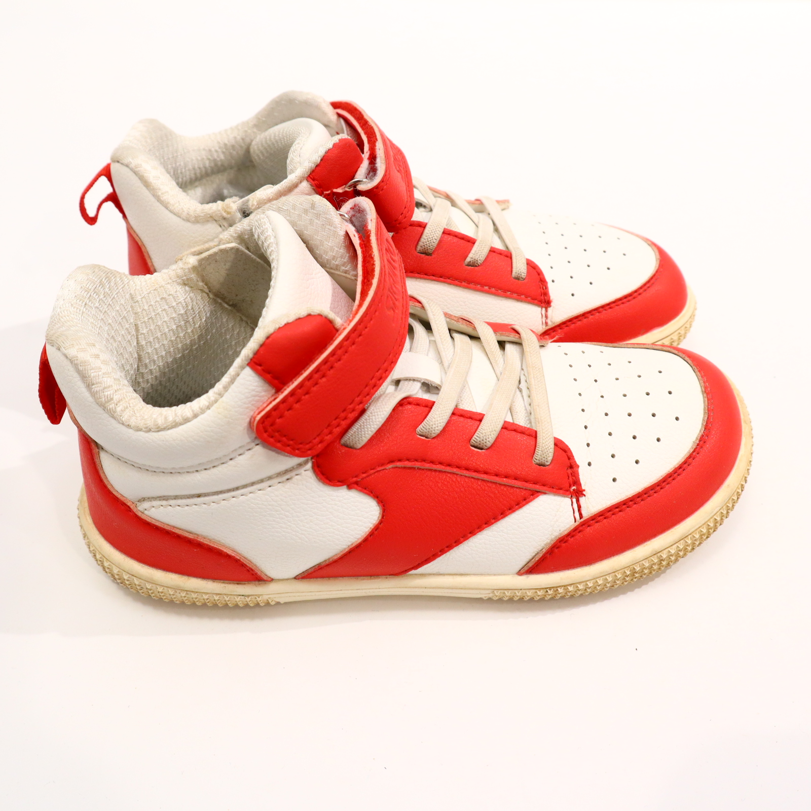 Halbschuhe SAGUARO Barfußschuhe/Klett/Sneaker 34 rot/weiß sehr gut