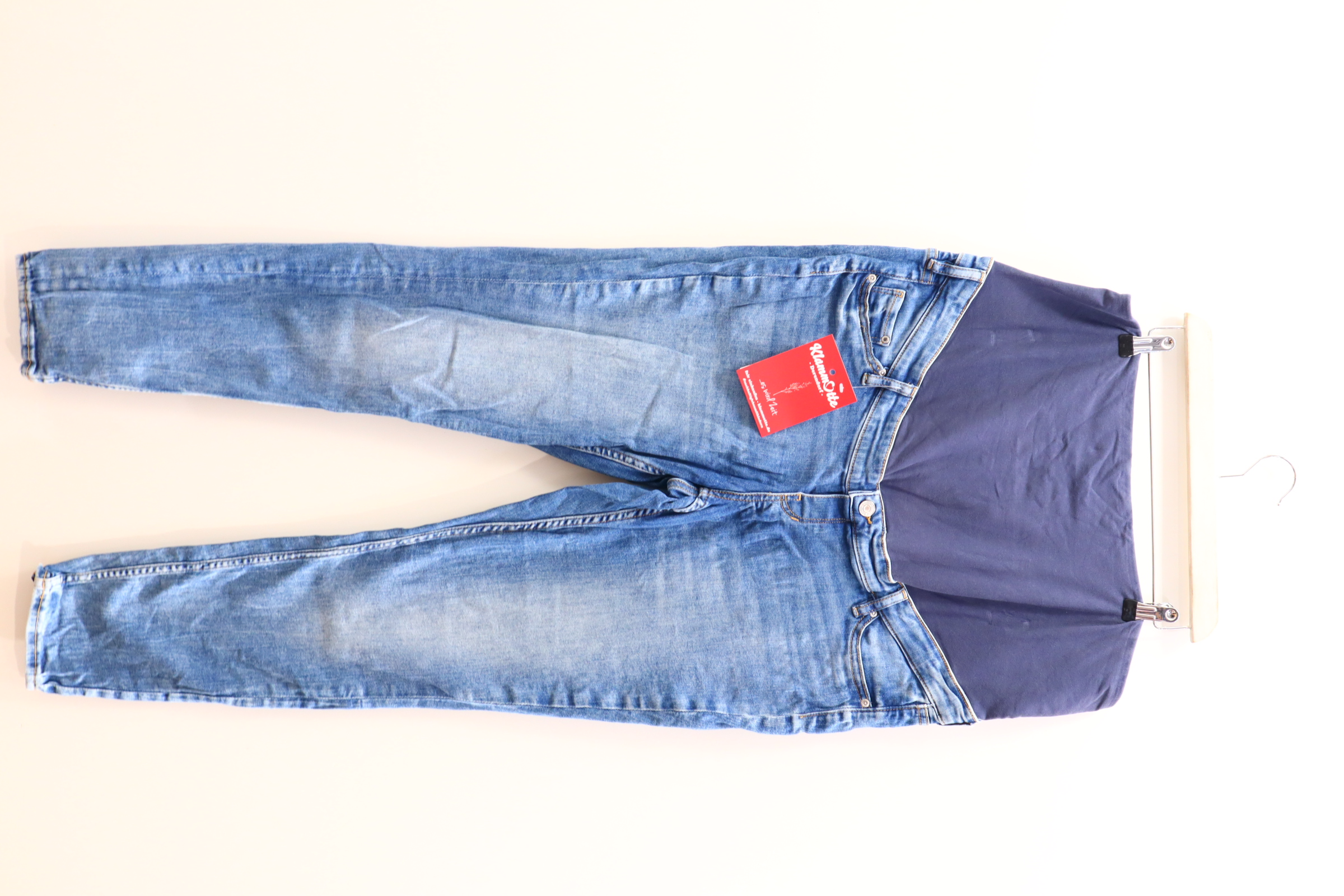 Hose H&M XL Jeans Skinny blau denim High rib