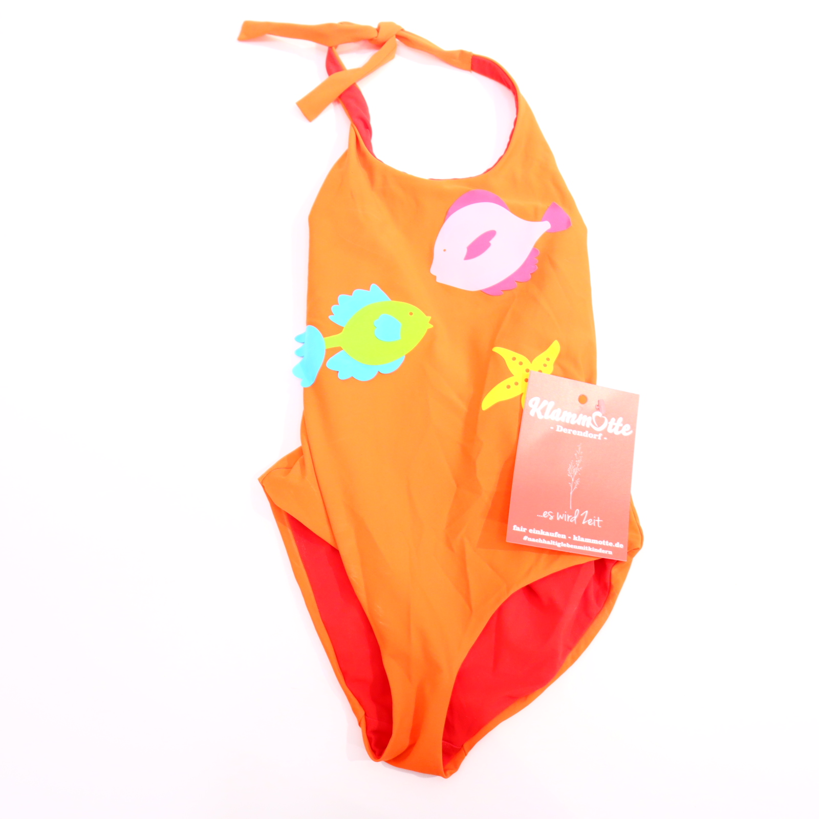 Bademode IL GUFO Badeanzug 128 orange Applikation/Print