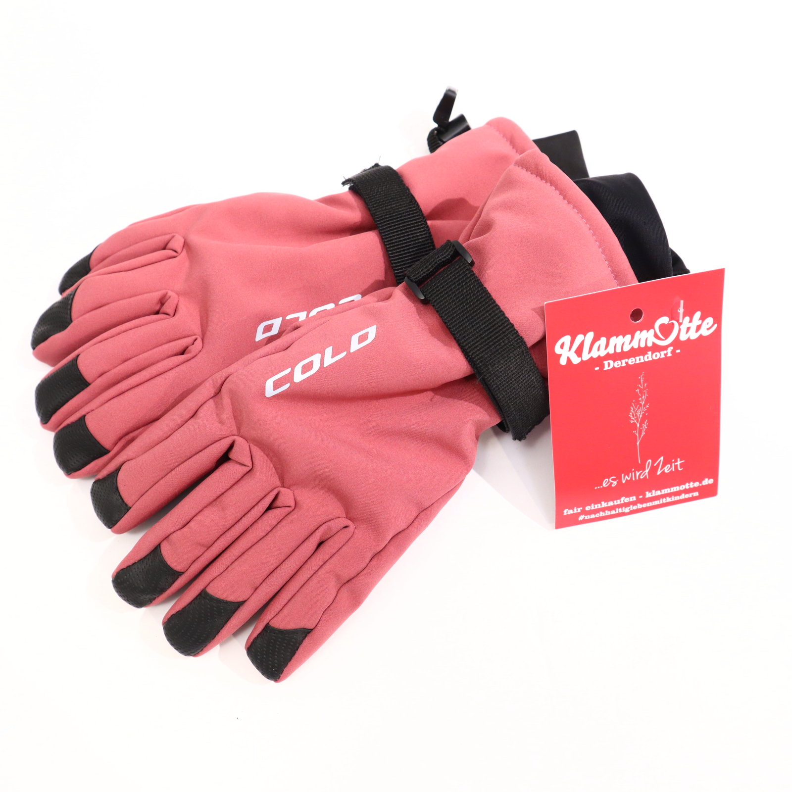 Schneeanzüge & mehr COLD 152/158 Fingerhandschuhe rosa/schwarz sehr gut