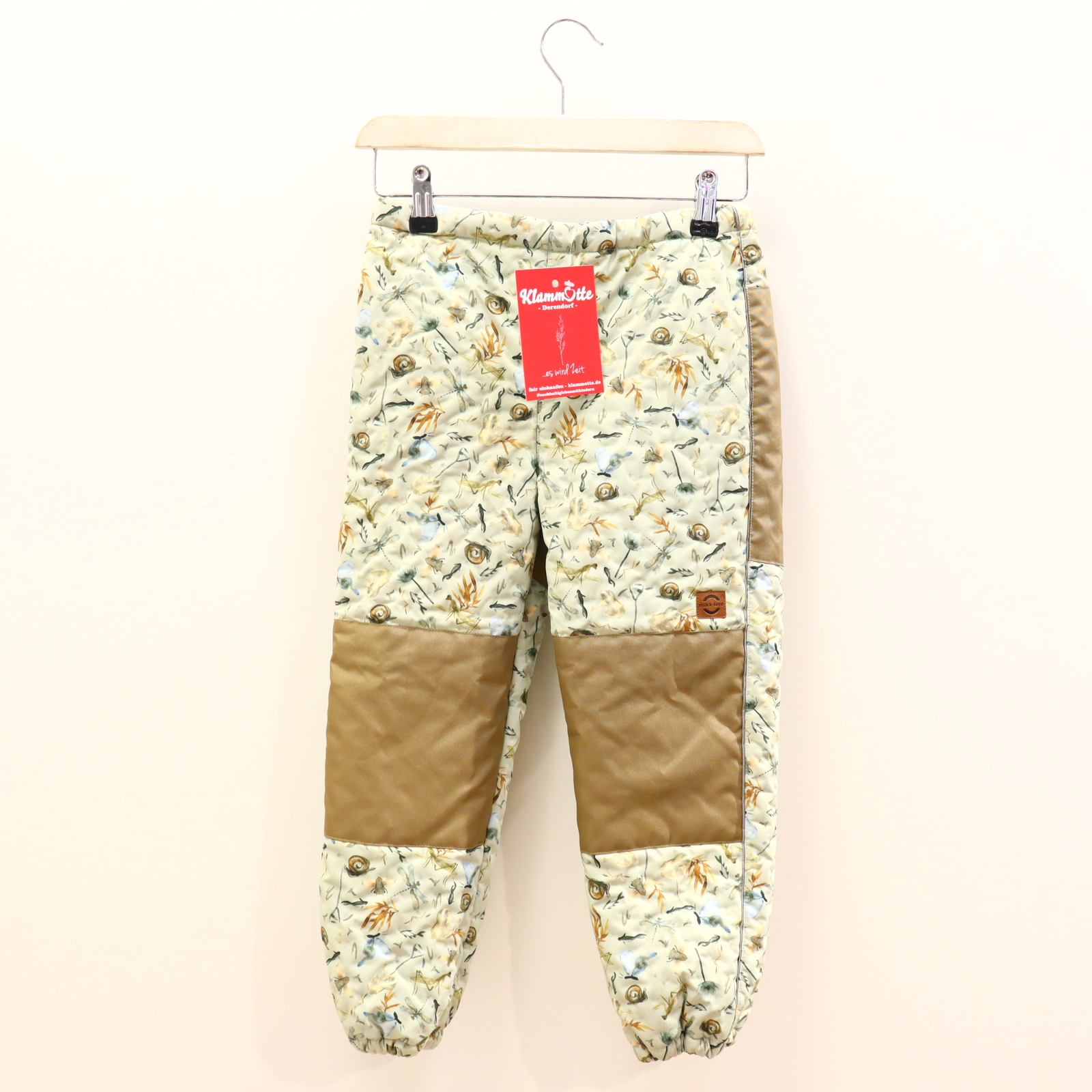 Hose mikk-line Thermohose 116 bunt/salbei Allover Print Gummibandzug/verstellb. Bund verstärkte Knie & Po