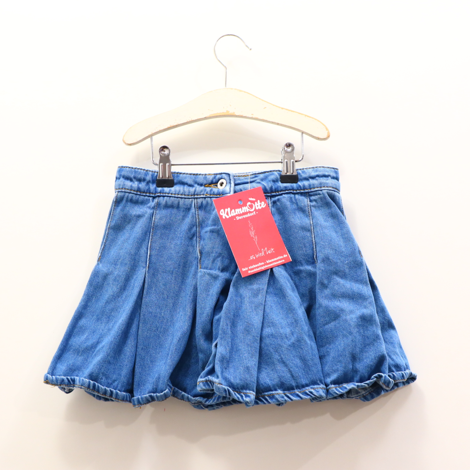 Kleider & Röcke Okaidi Jeansrock 128 blau denim Knopf/verstellb. Bund/Reißverschluß