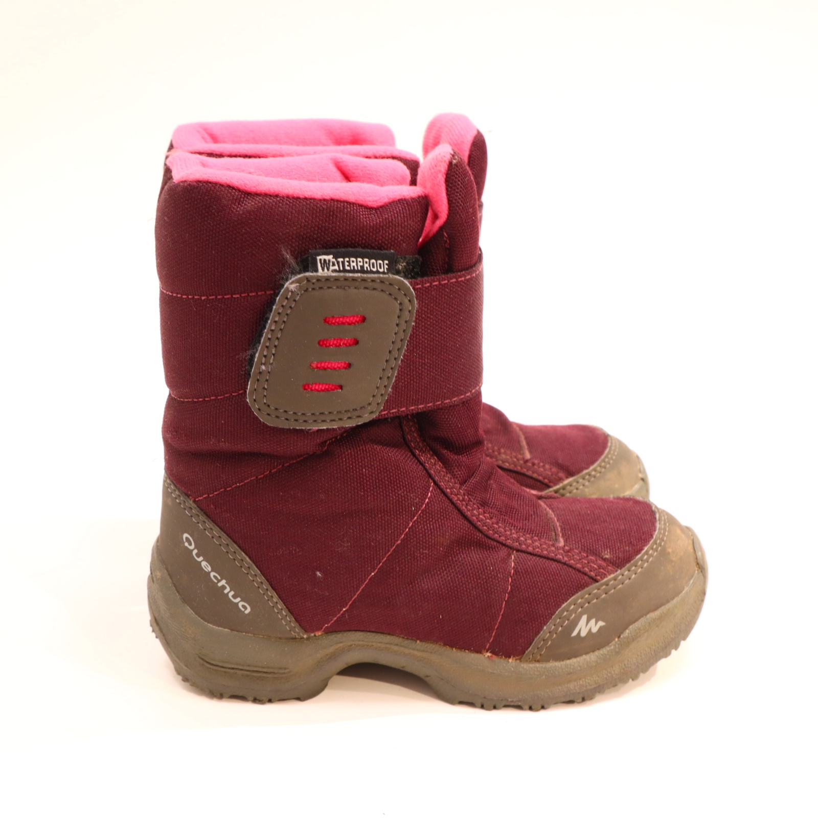 Stiefel decathlon/Quechua 29 bordeaux/pink Snowboot Herbst/Winter Waterproof leichter gleichmäßiger Sohlenabrieb