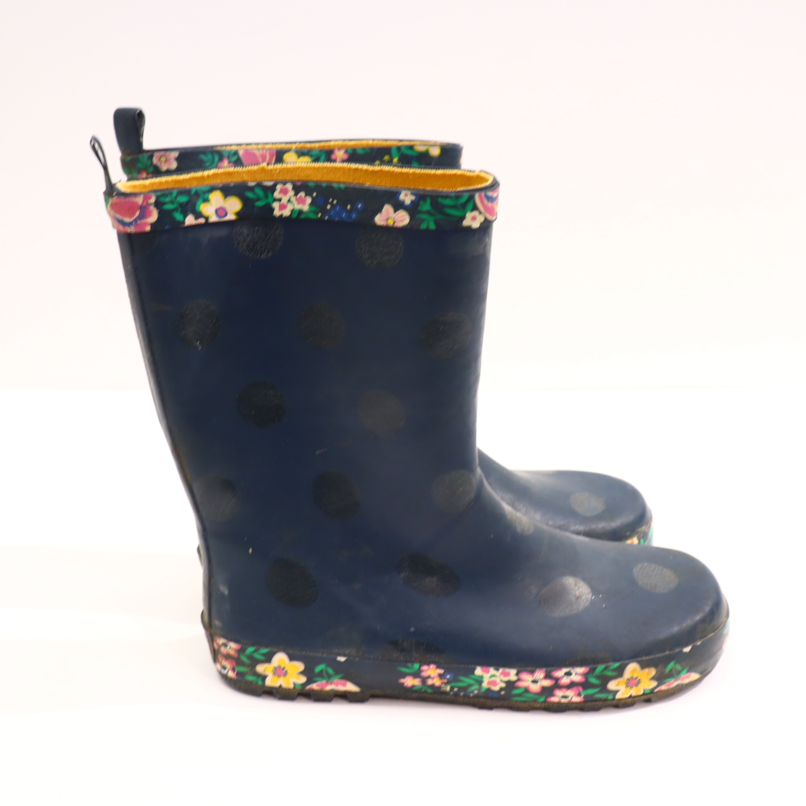 Gummistiefel 34 blau Blumen/Punkte