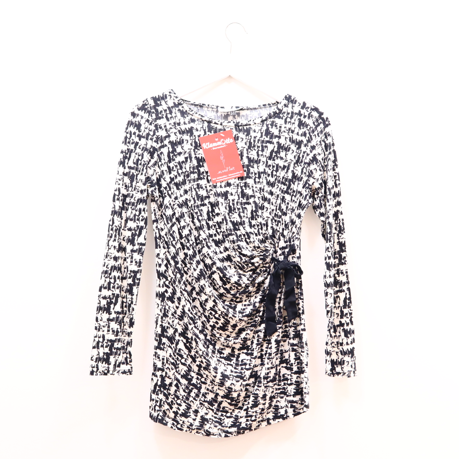 Shirt envie de fraises 36 schwarz/weiß Elasthan/Viskose Alloverprint langarm