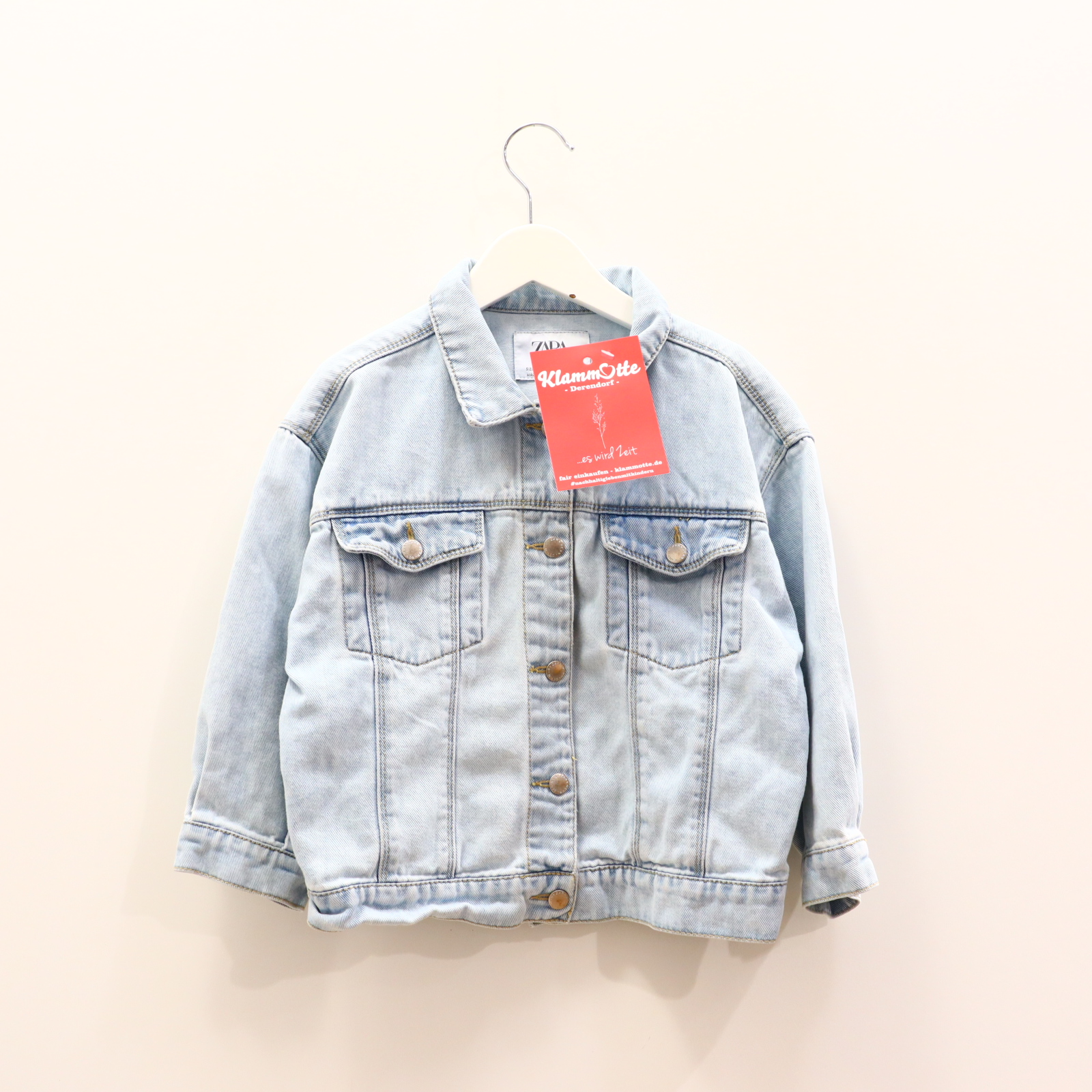Jacke ZARA 110 hellblau Jeansjacke denim