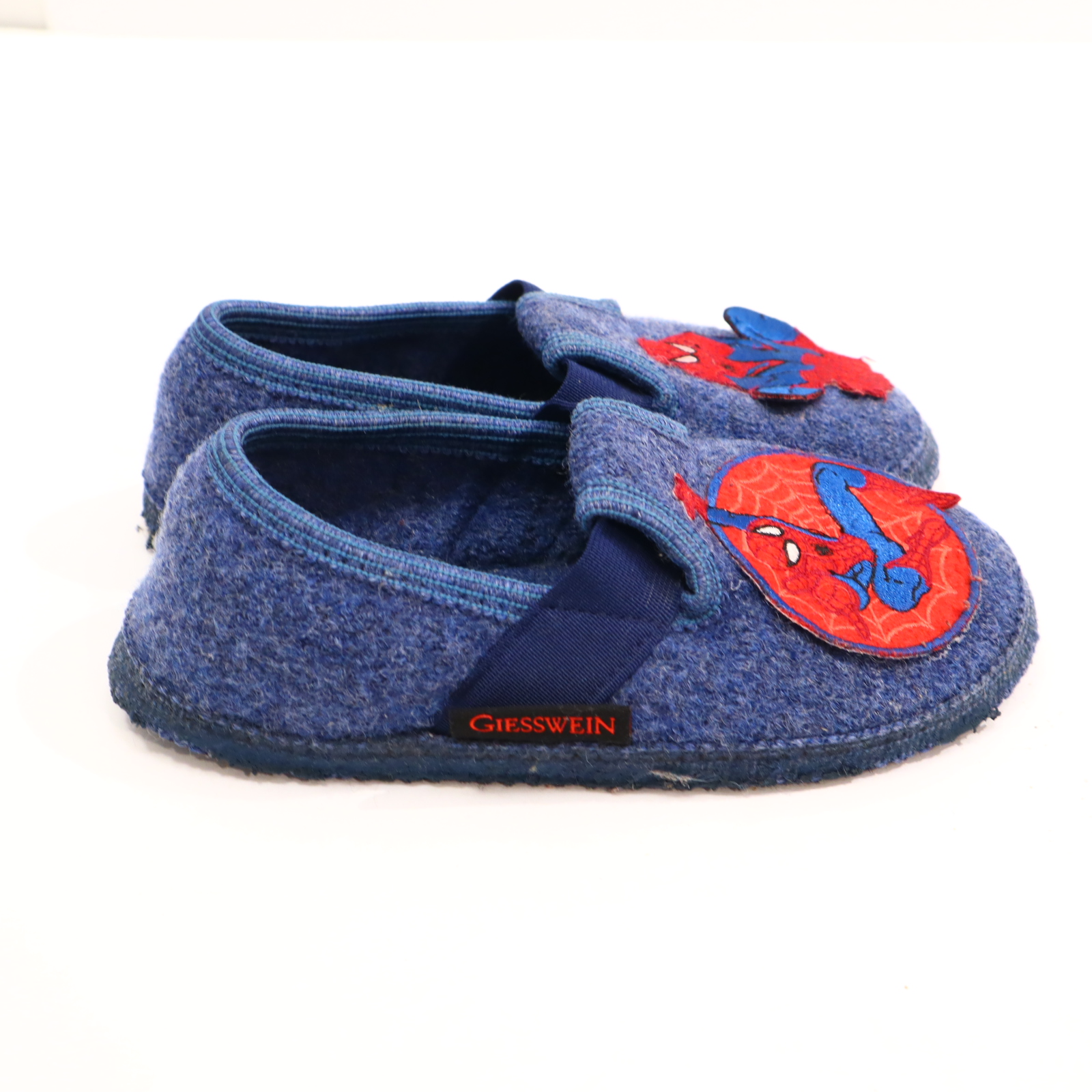 Hausschuhe/Wasserschuhe GIESSWEIN 31 blau Slipper Filz/Wolle Spiderman