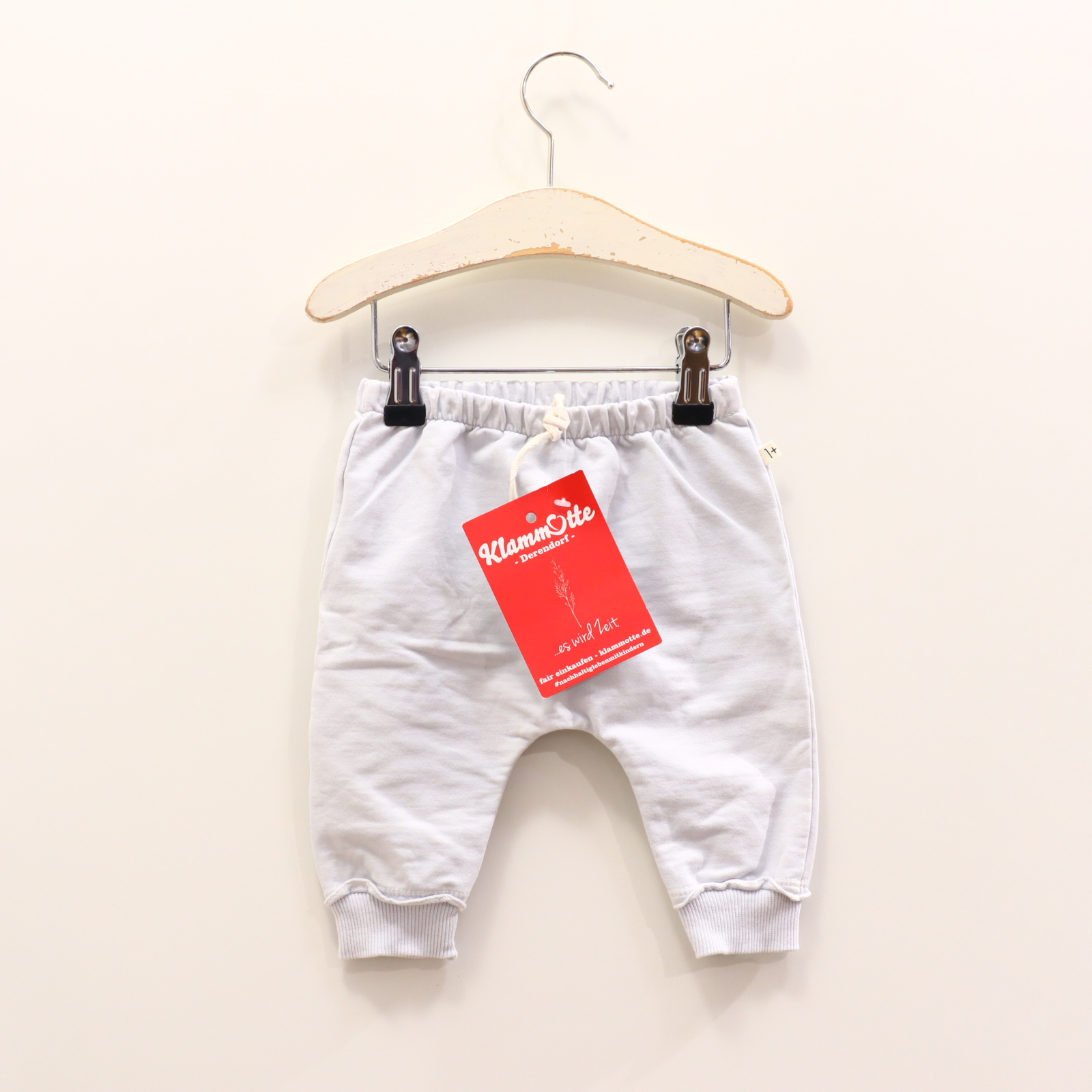 Hosen & Strampler 1 + in the family 68 hellblau Jogger Baumwolle/Elasthan Gummibandzug