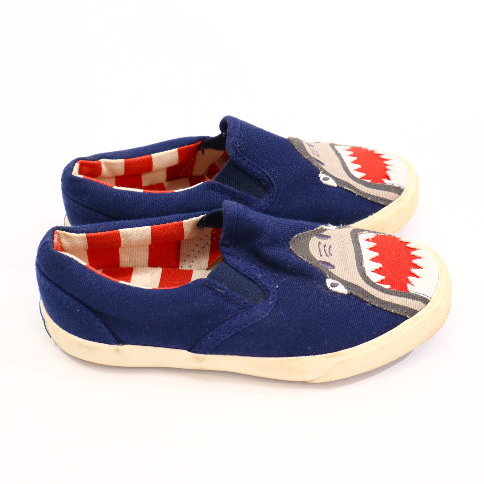 Halbschuhe Mini Boden Slipper 28 blau Canvas leichte gleichmäßige Ablaufspuren