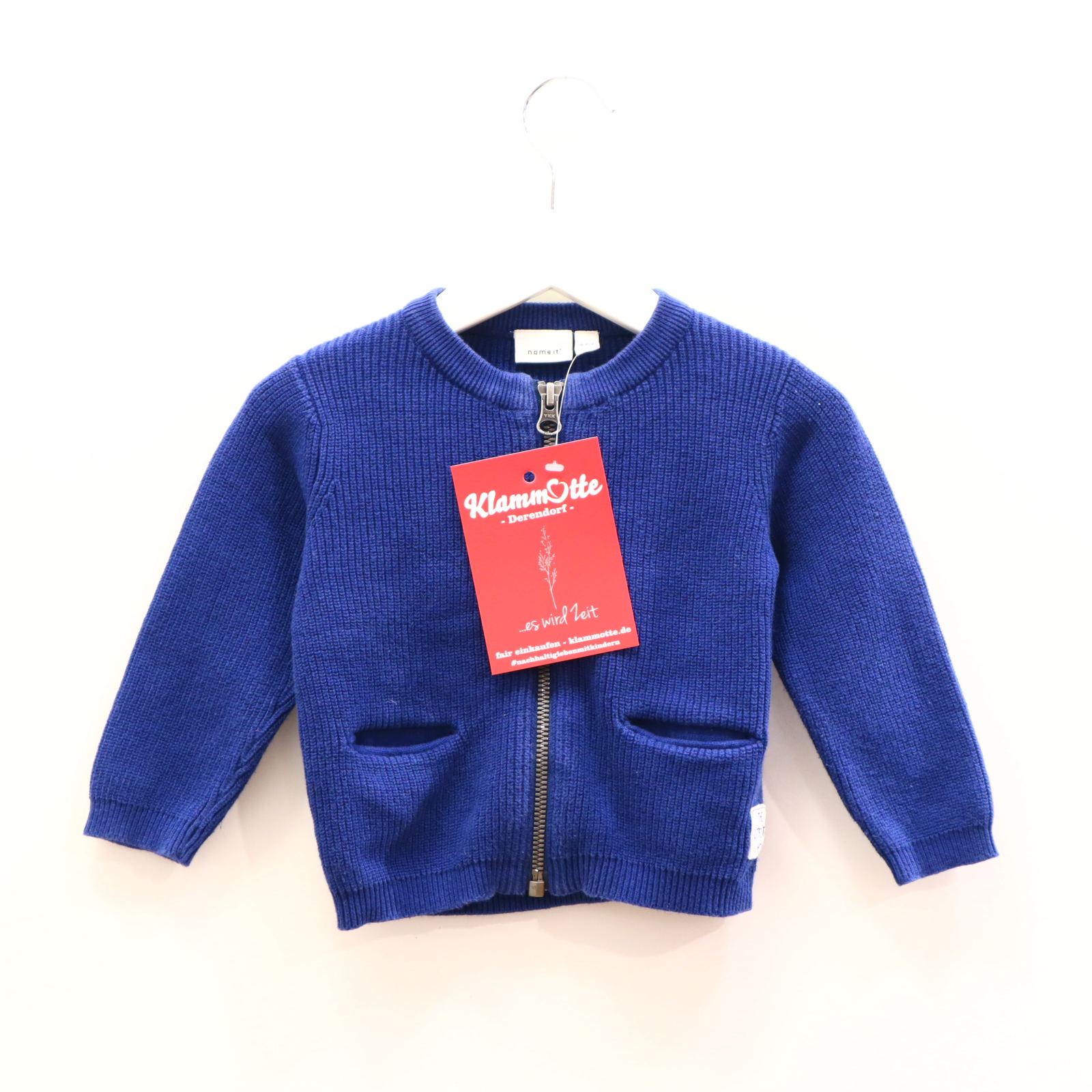Oberteil name it 68 blau Rippstrick Strickjacke
