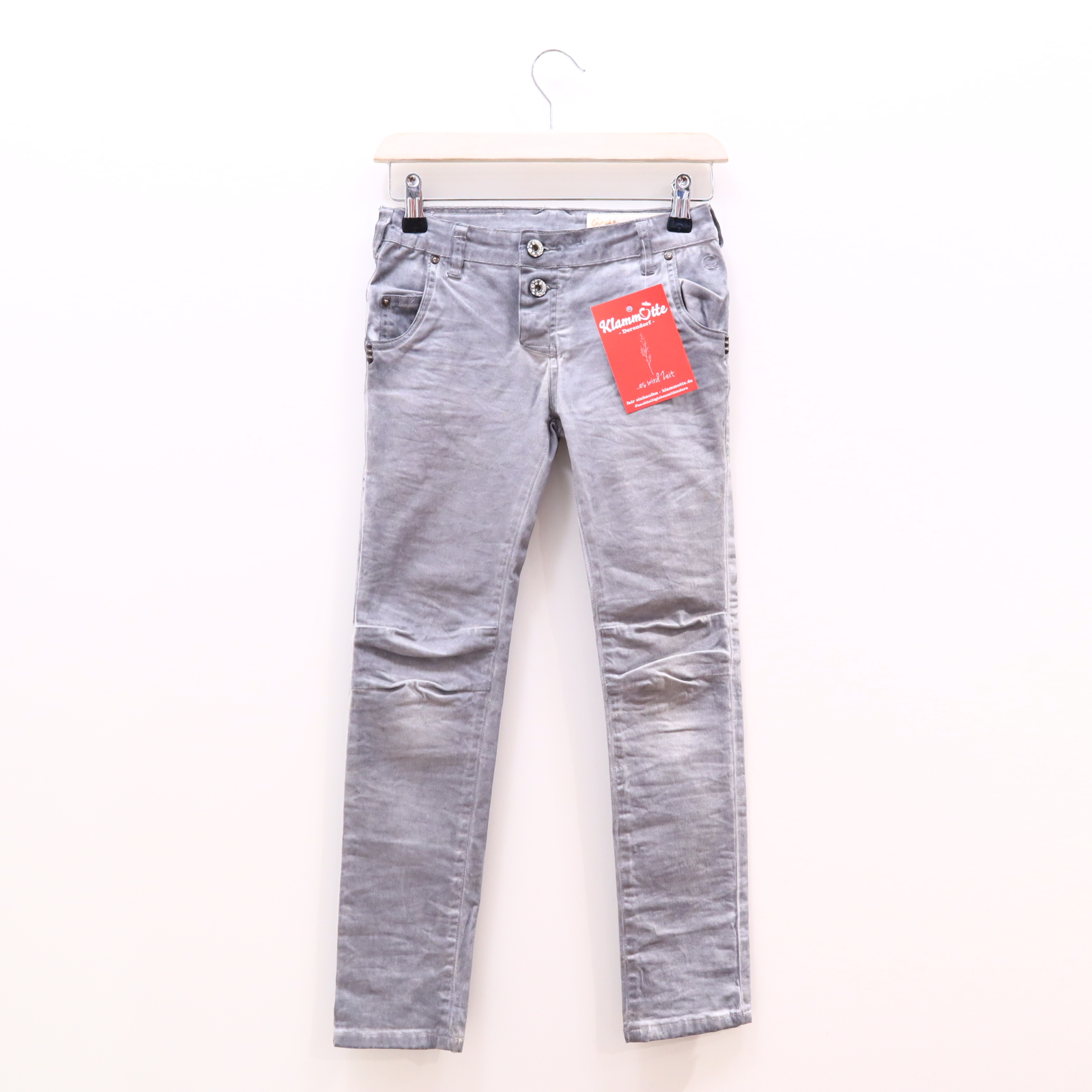 Hose circle of trust Jeans 140 grau Cord Knopf/verstellb. Bund Skinny
