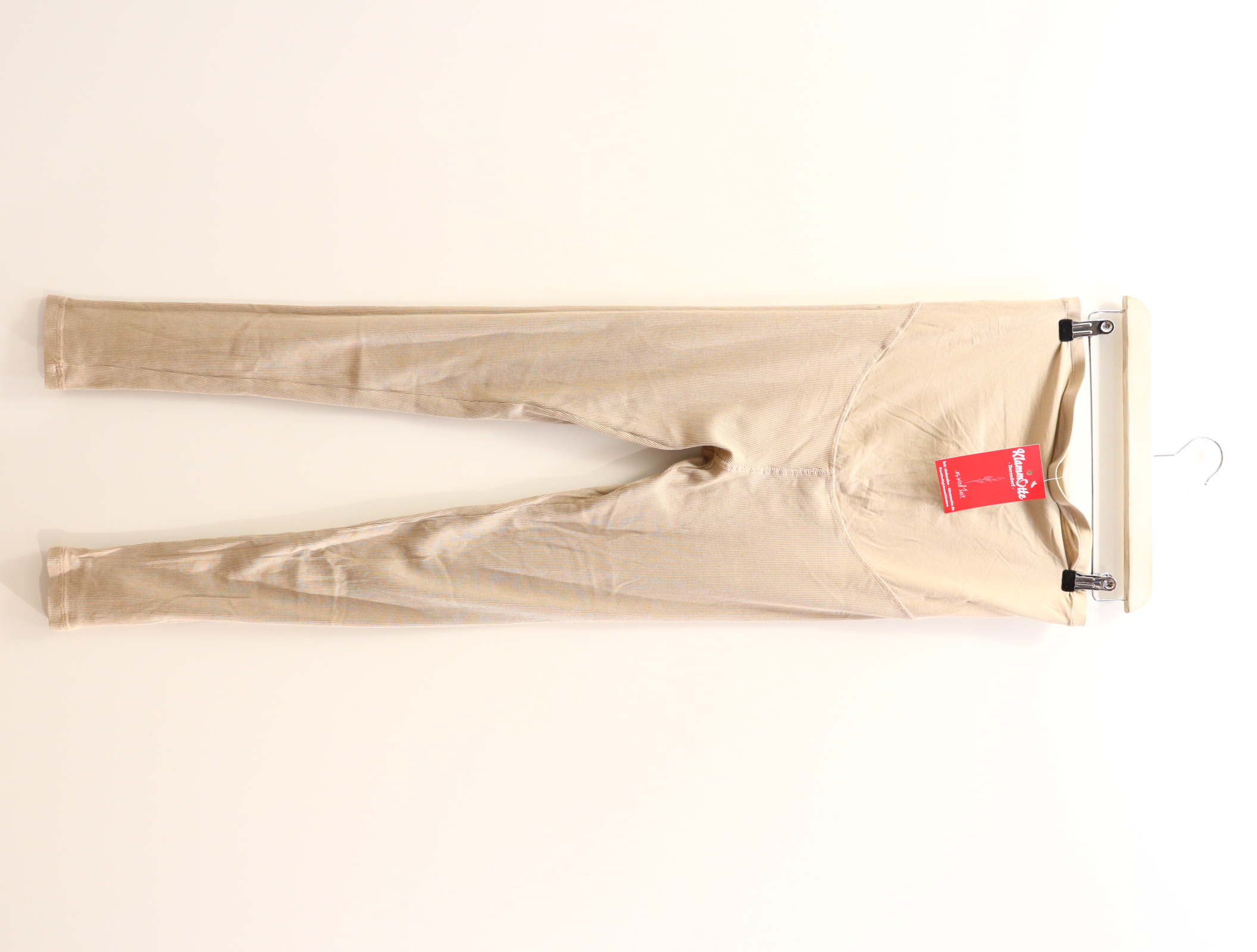 Hose H&M M/38/40 Legging sand melange/Rippstrick Baumwolle/Elastan/Viskose
