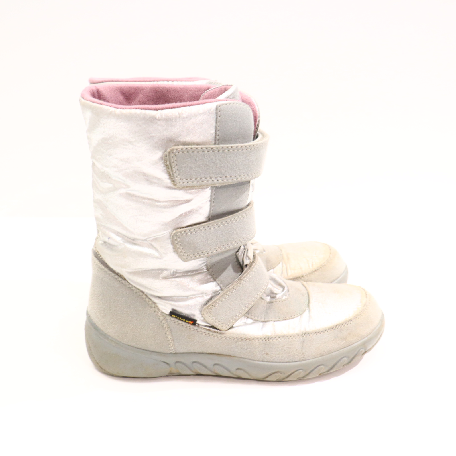 Halbschuhe RICHTER Boots/Klett 34 grau/silber RICHTEX Herbst/Winter leichte gleichmäßige Ablaufspuren gefüttert