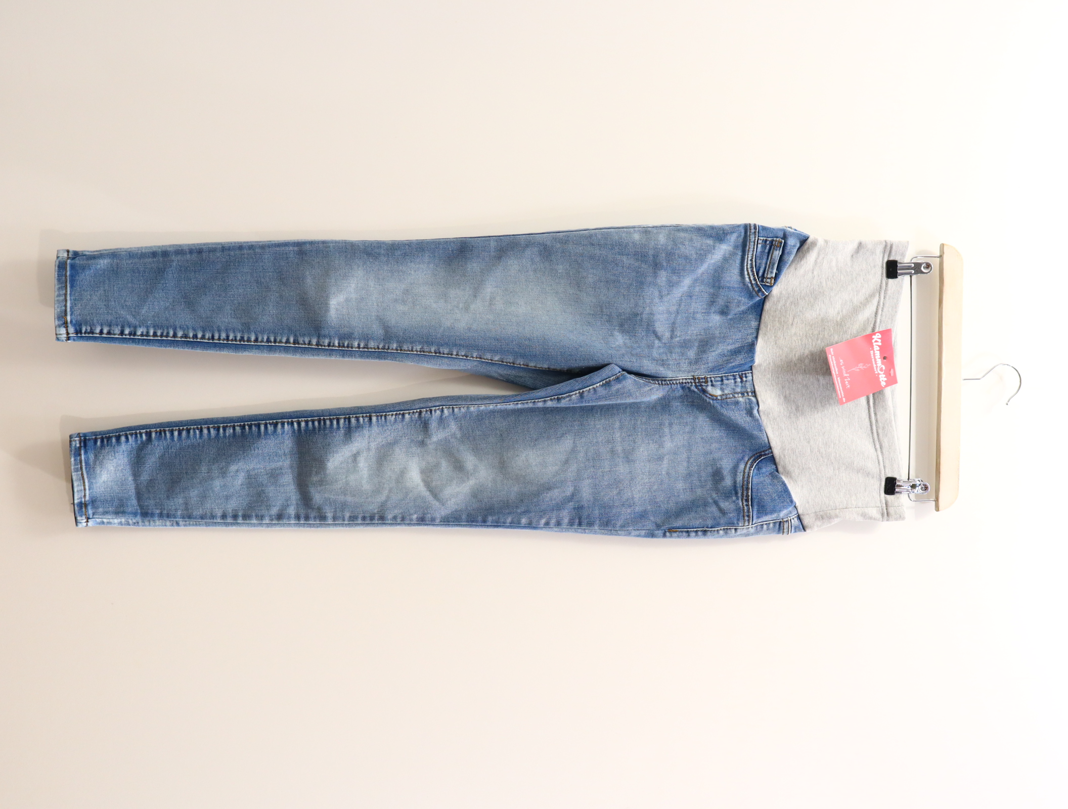 Hose S/36 Jeans Skinny blau denim High rib