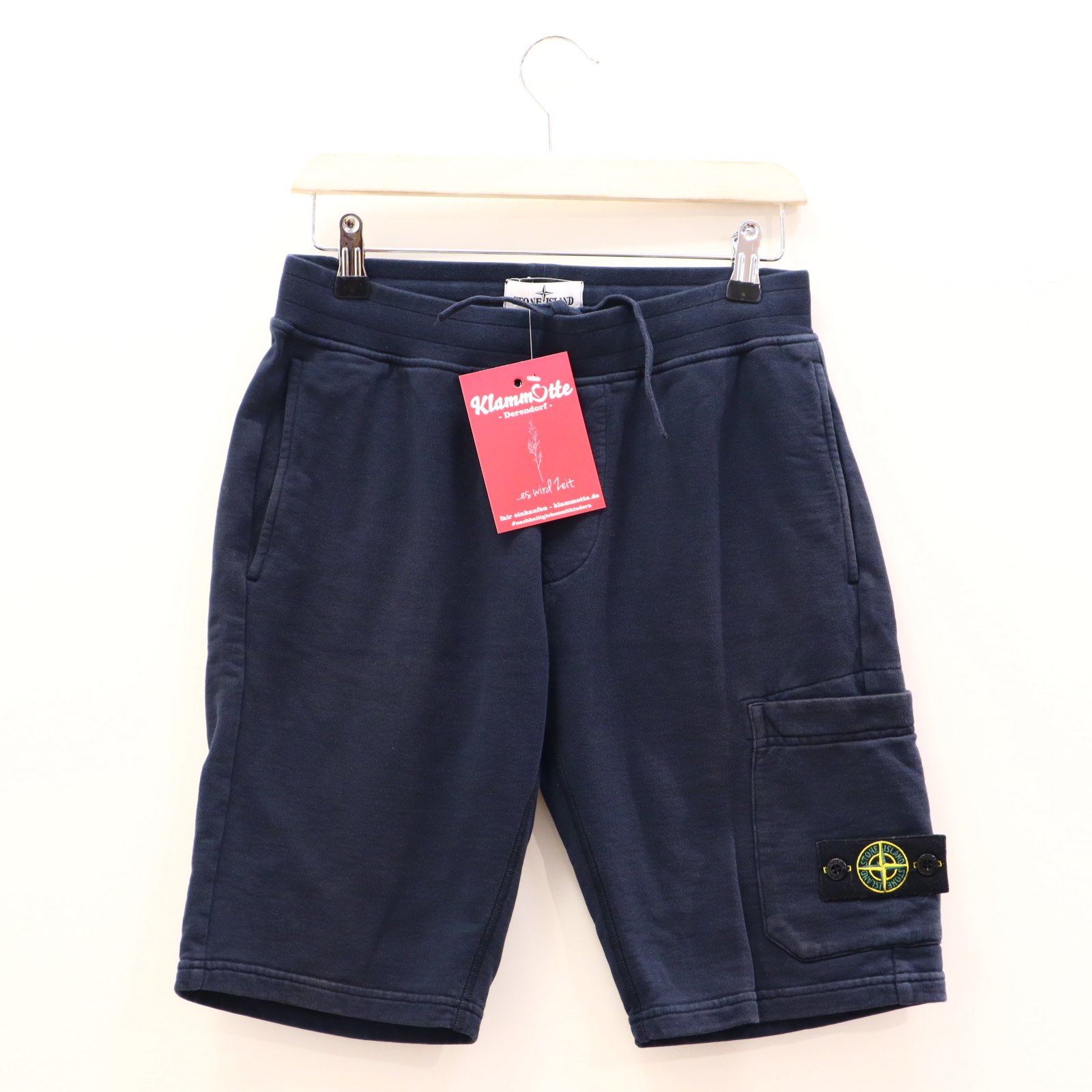 Hose STONE ISLAND 152/158 Cargo/Short blau Applikation/Logo Gummibandzug/Kordelzug Baumwolle/Sweat