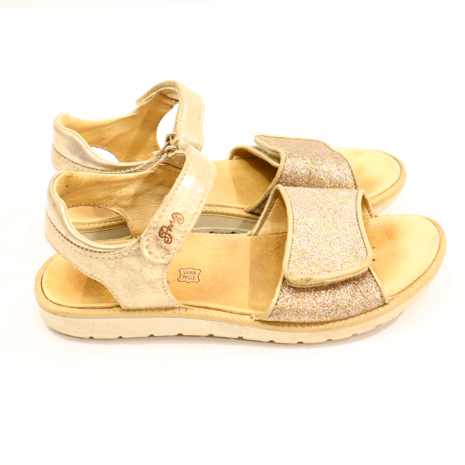 Sandalen Primigi 34 bunt/gold/metallic leichte gleichmäßige Ablaufspuren