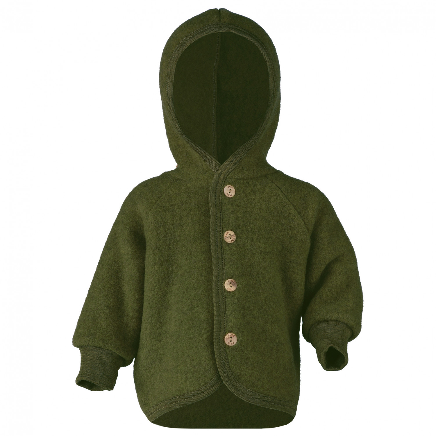 ENGEL Kapuzenjacke 86/92 schilf melange 100% Schurwolle (kbT)/Wollfleece